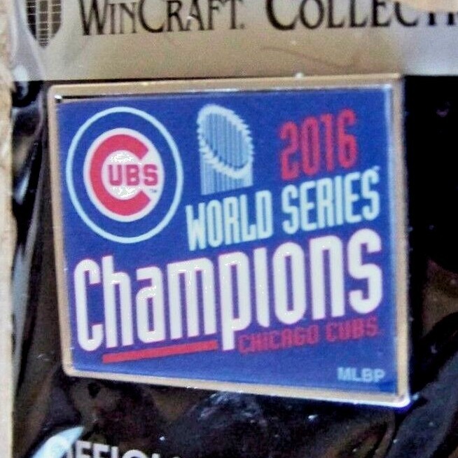2016 Chicago Cubs WS World Series Champions pin rectangle winc champs
