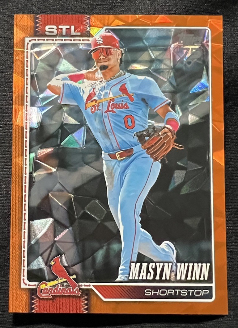 2026 Topps Series 2 – Orange Diamante /25 – Masyn Winn – Cardinals – #526