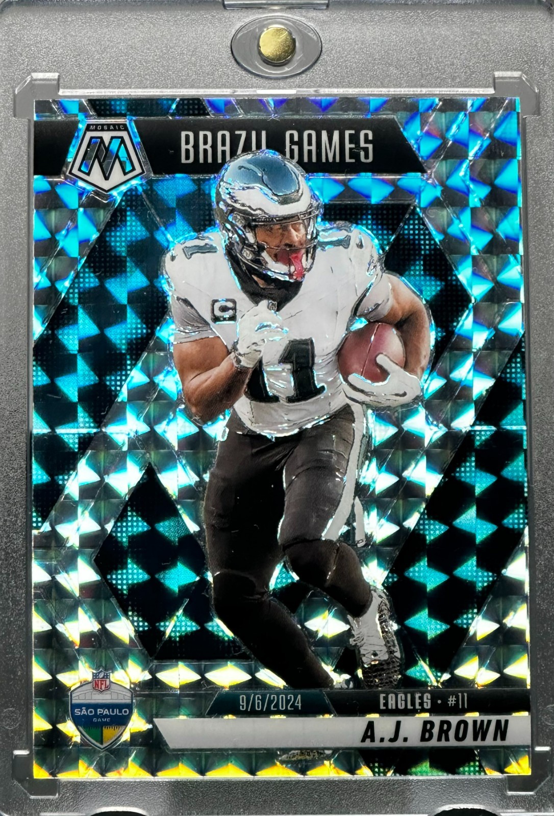 A.J. BROWN AJ RARE MOSAIC REFRACTOR PRIZM INVESTMENT CARD PANINI EAGLES MINT