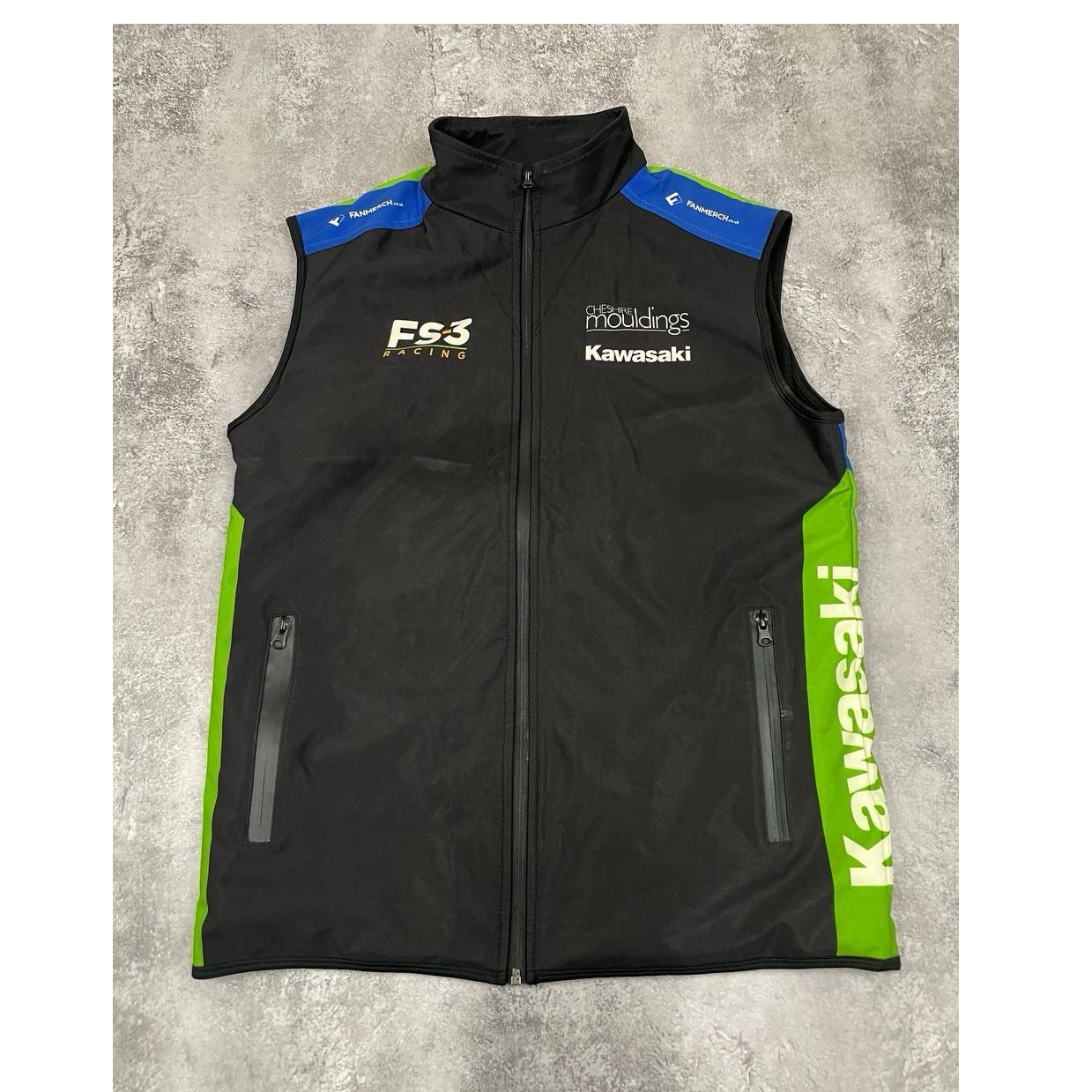Fanmerch FS3 Racing Team Officially Licensed Jacket Black Green Blue Size M