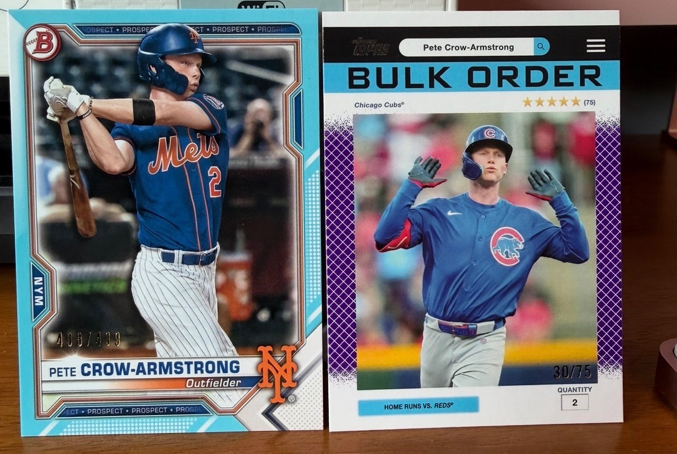 Pete Crow-Armstrong 2 Card Numbered Card Lot: /75, /499