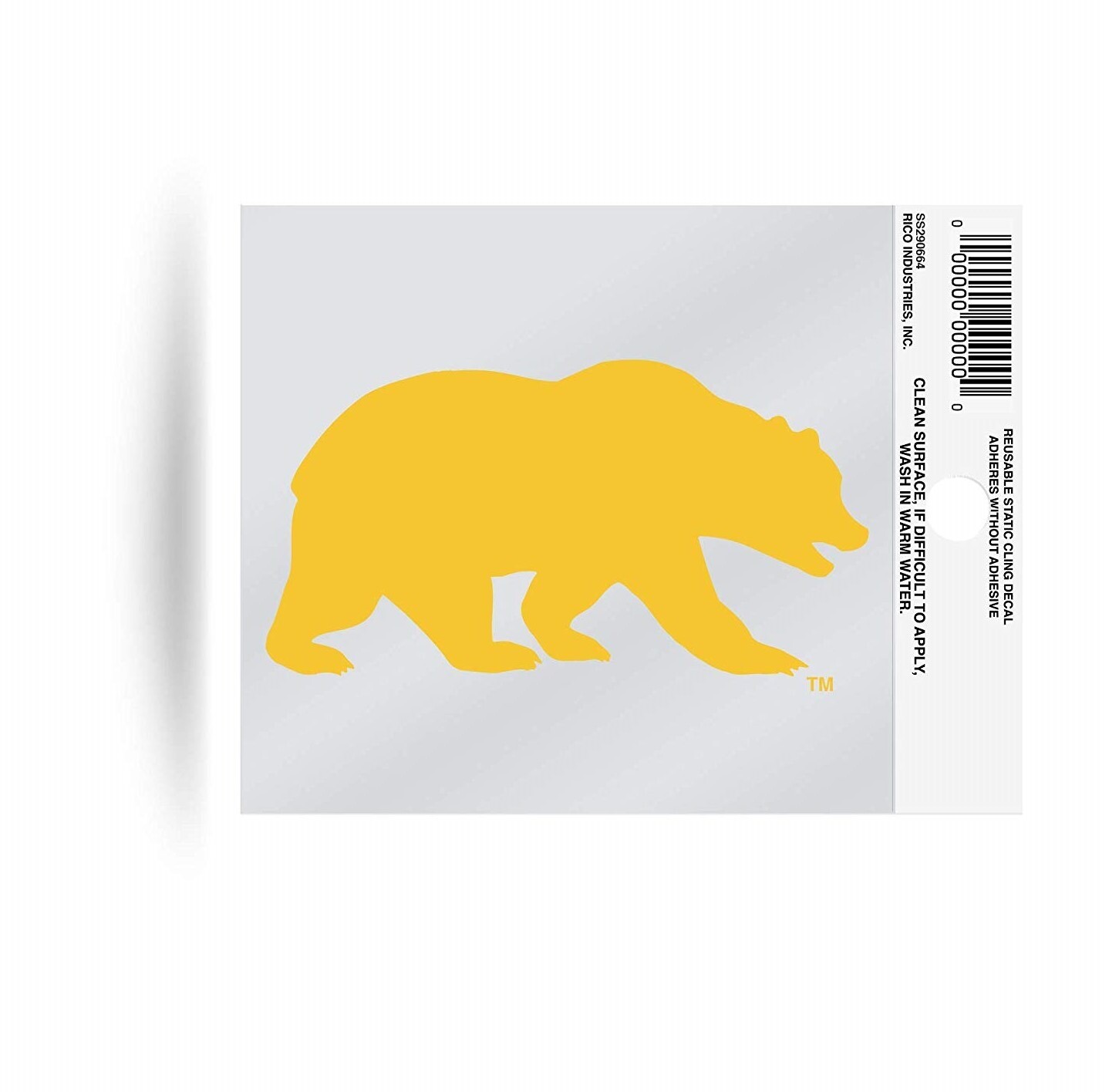 Cal Golden Bears Logo Static Cling Sticker NEW!! Window or Car! NCAA 3×4 Inches