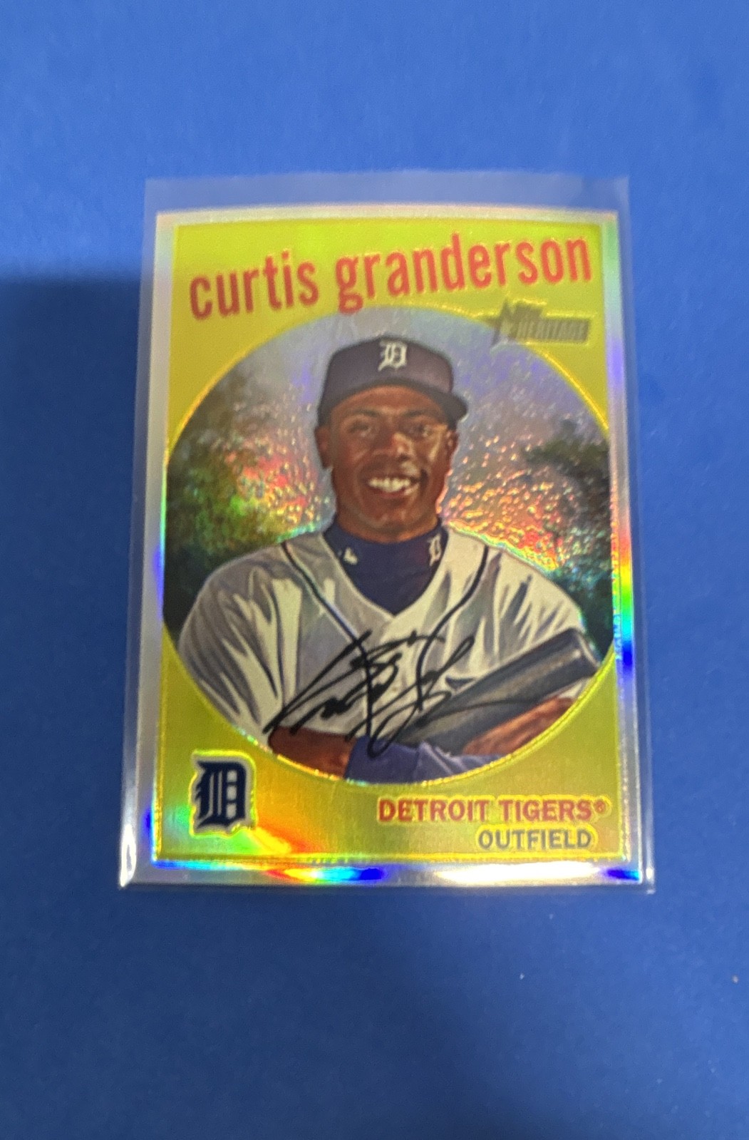 2008 Topps Heritage High Number – Chrome Curtis Granderson #C242 Refractor /559