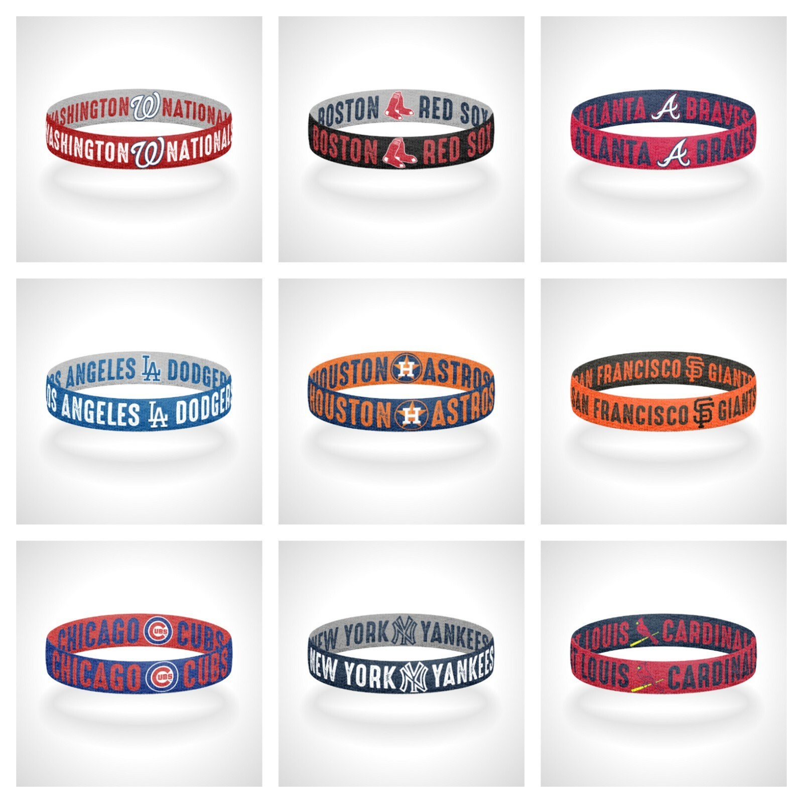 Reversible MLB Teams Bracelet Elastic Stretch Bracelet MLB Wristband