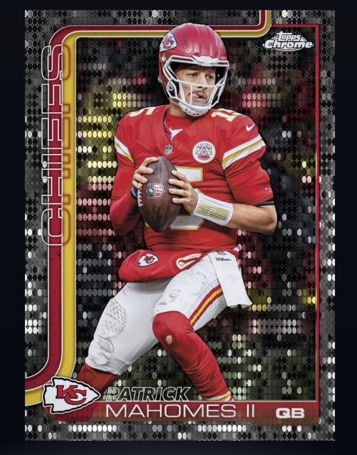 2025 Topps NFL Chrome -Pulsar Refractor – PATRICK MAHOMES (TOPPS NFL DigitalCard