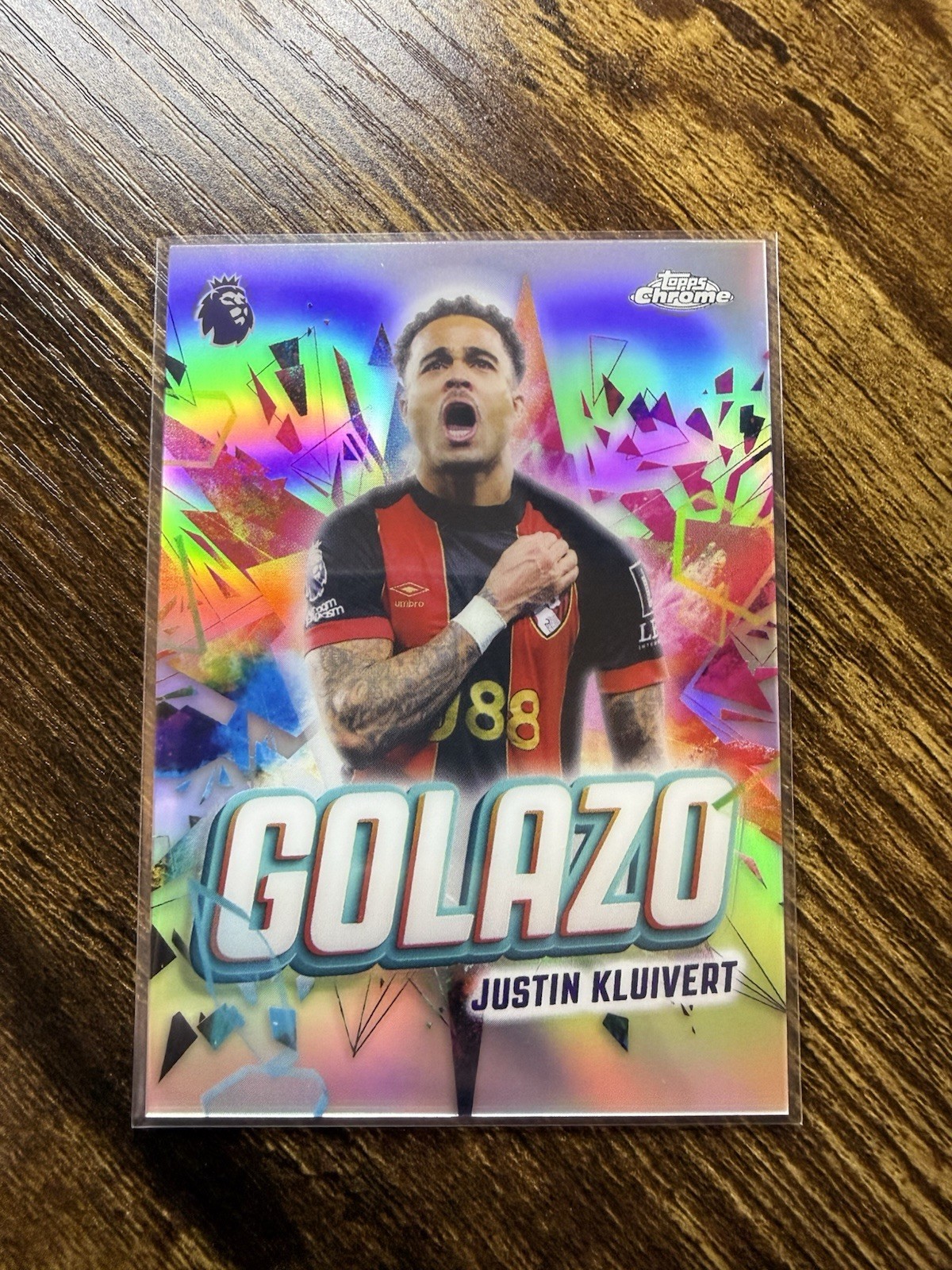 2026 Topps Chrome Premier League RARE Golazo REFRACTOR GZ-1 Justin Kluivert, AFC