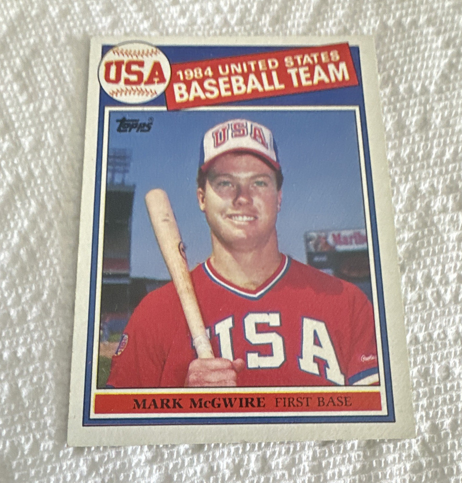 Topps 1985 Topps Mark McGwire United States #401 USA Baseball Trading Card
