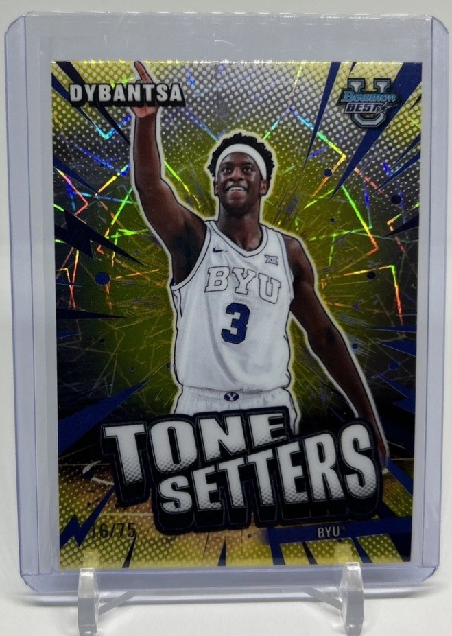 AJ Dybantsa 2025-26 Bowman Best U Basketball Tone Setters Yellow Laser #16/75