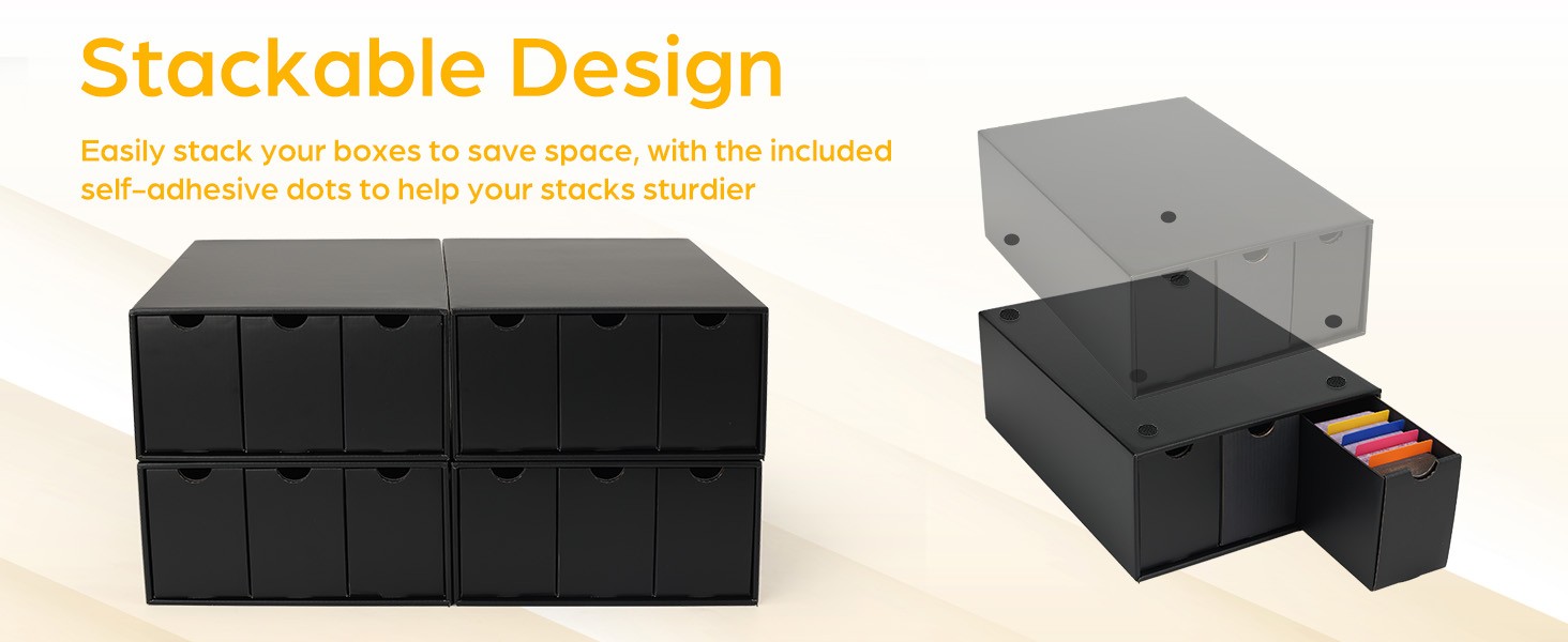 Trading Card Storage Box 12 Drawers Organizer with Dividers for Sports TCG Cards