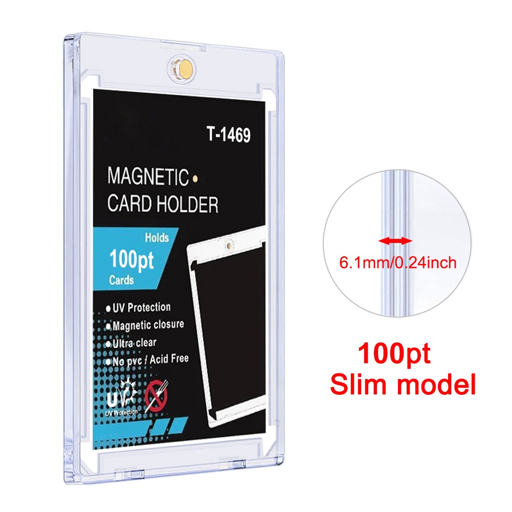 5PACK 100PT Magnetic Card Holders UV Protection for Sport Football Trading Cards