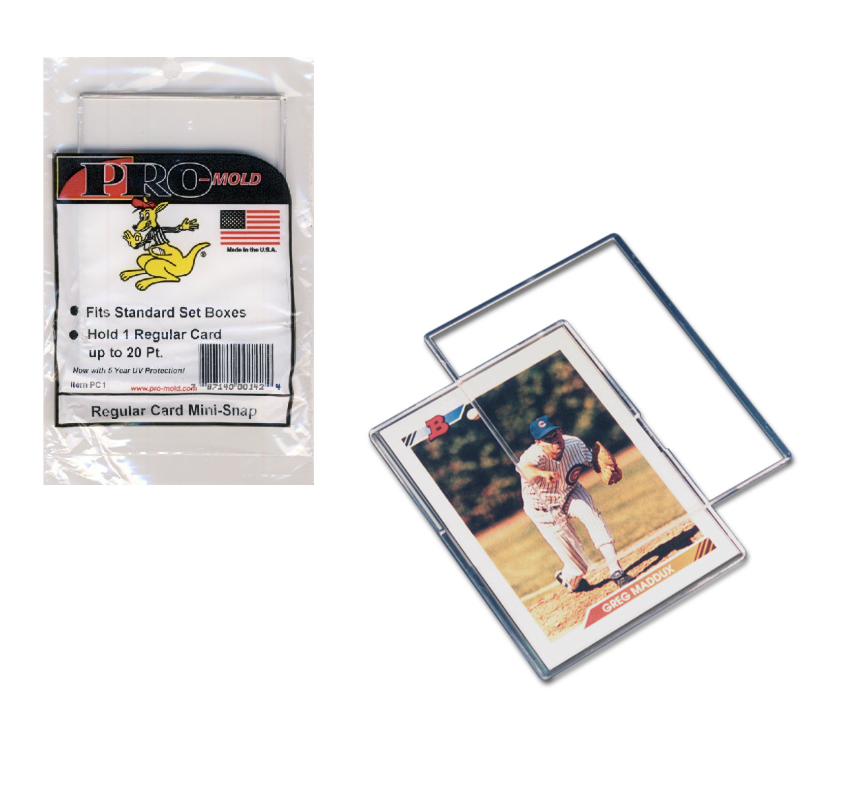 (3) Pro-Mold Regular UV Mini Snap Card Holder Original PC1 Fits Storage Boxes