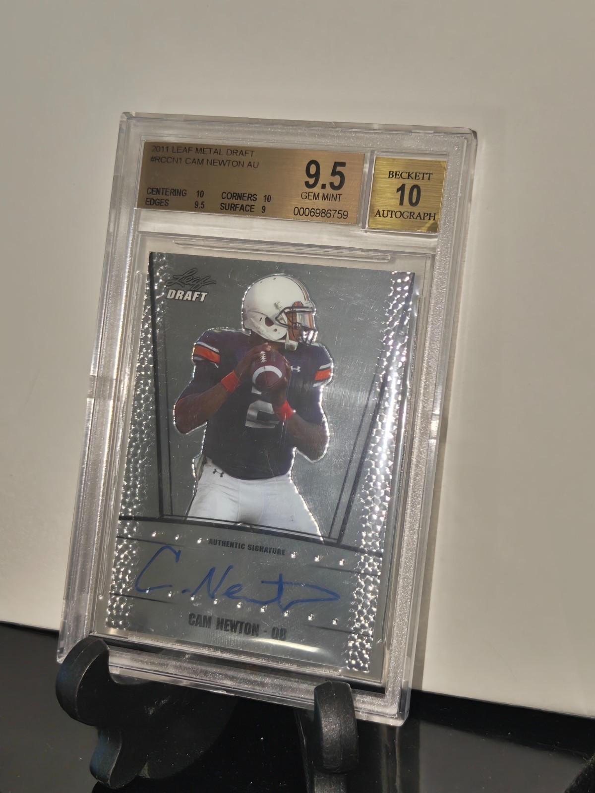 2011 Leaf Metal Draft Rookie Autograph #RC-CN1 Cam Newton