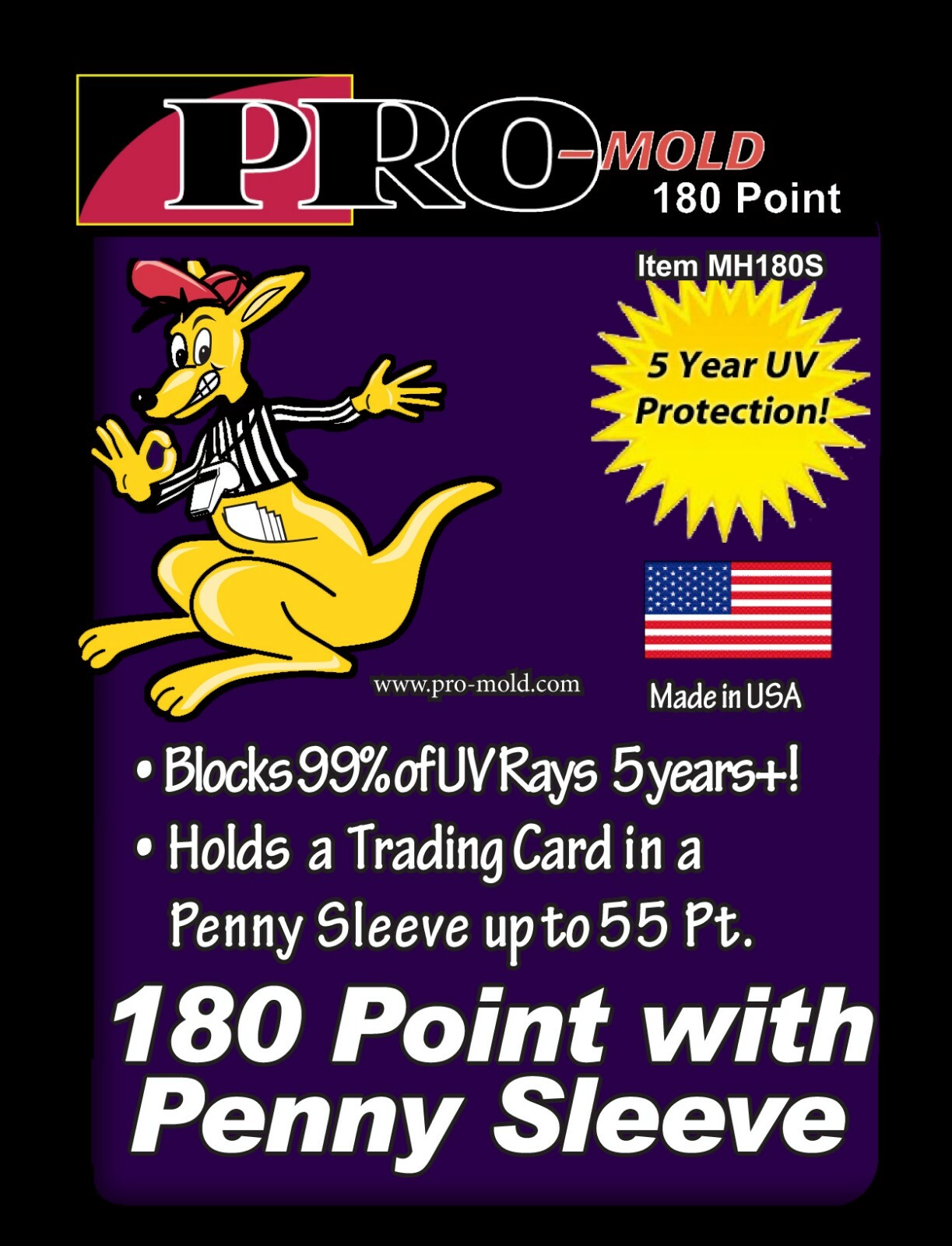 18 NEW PRO-MOLD 180 POINT MAGNETIC HOLDER WITH PENNY SLEEVE 5 YEAR UV PROTECTION