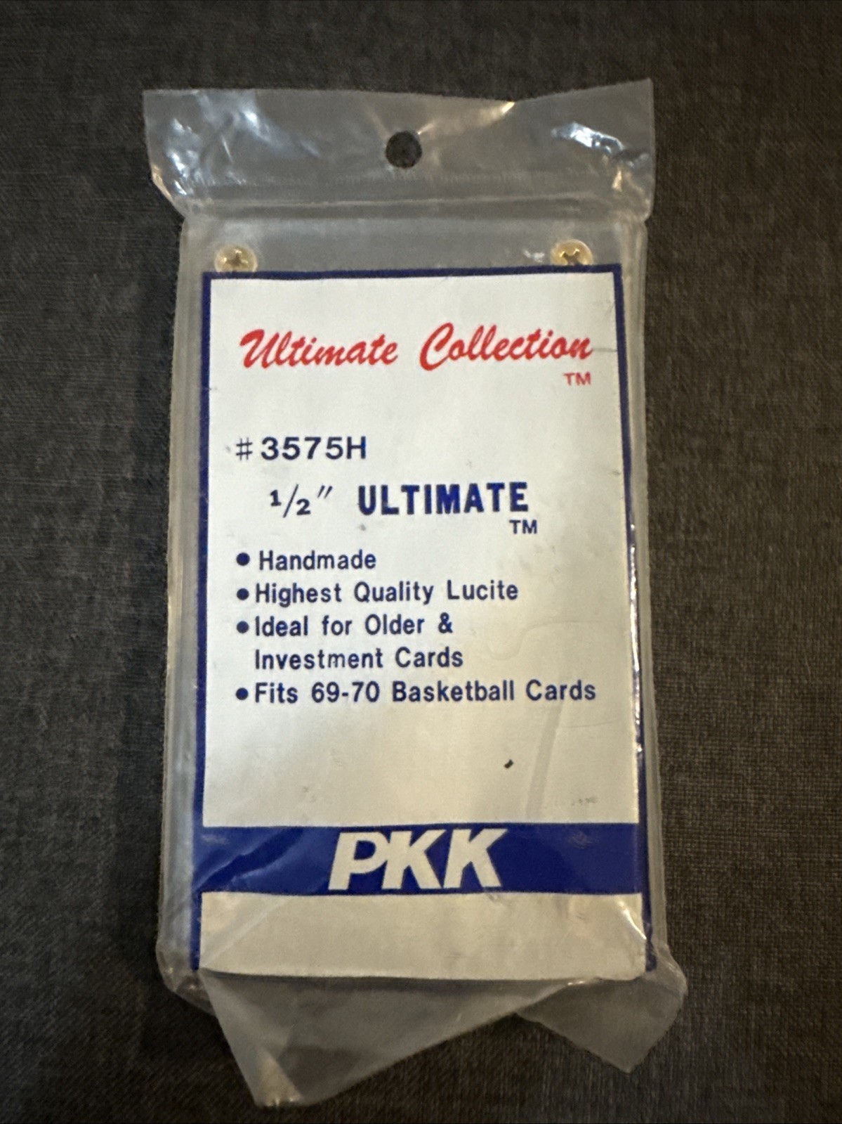 PKK Ultimate Collection Clear Card Holder 1/2″ #3575H w/ Screws NEW