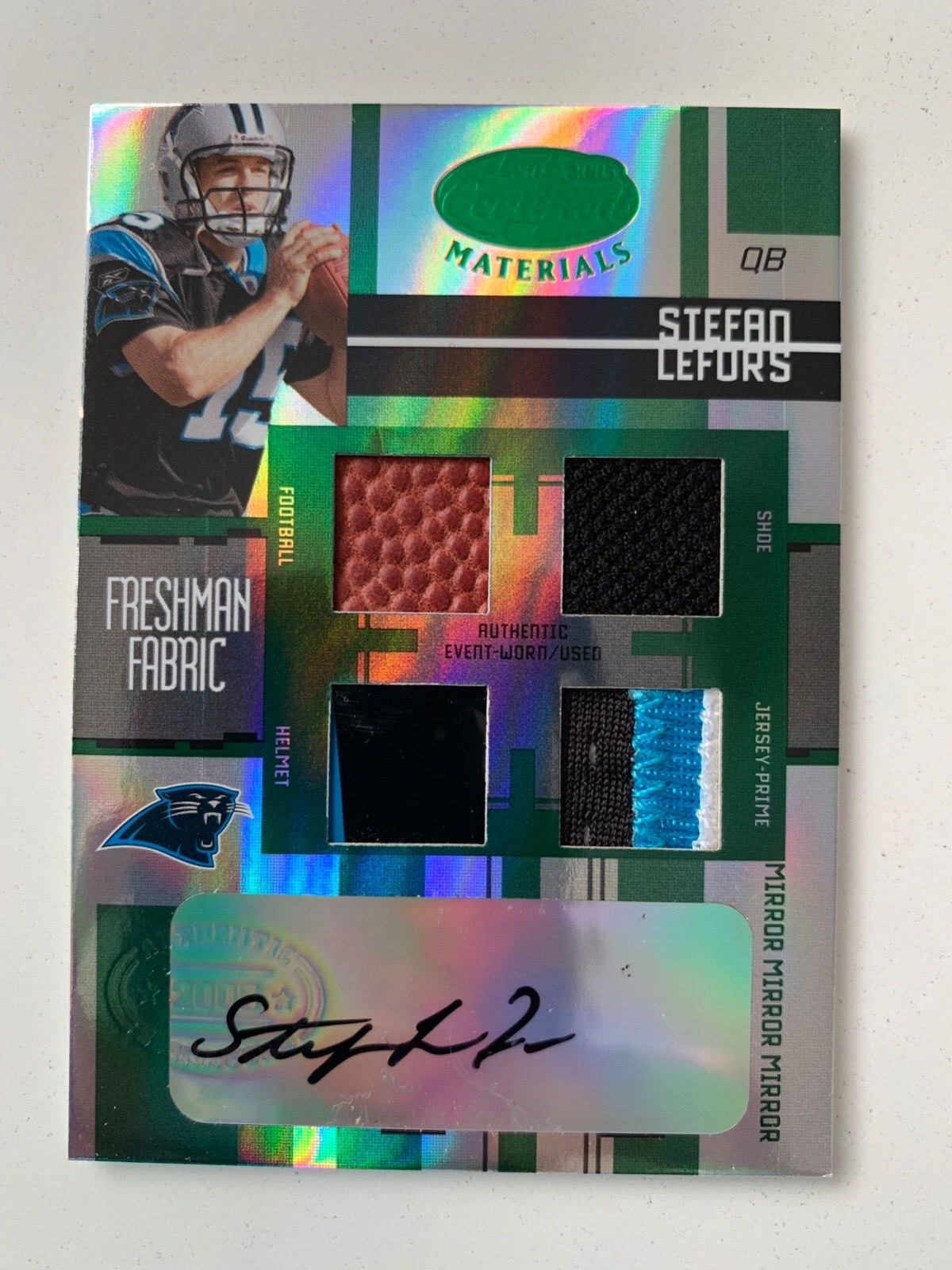 2005 Leaf Certified rc rainbow STEFAN LeFORS /5 /25 /50!! Carolina Panthers