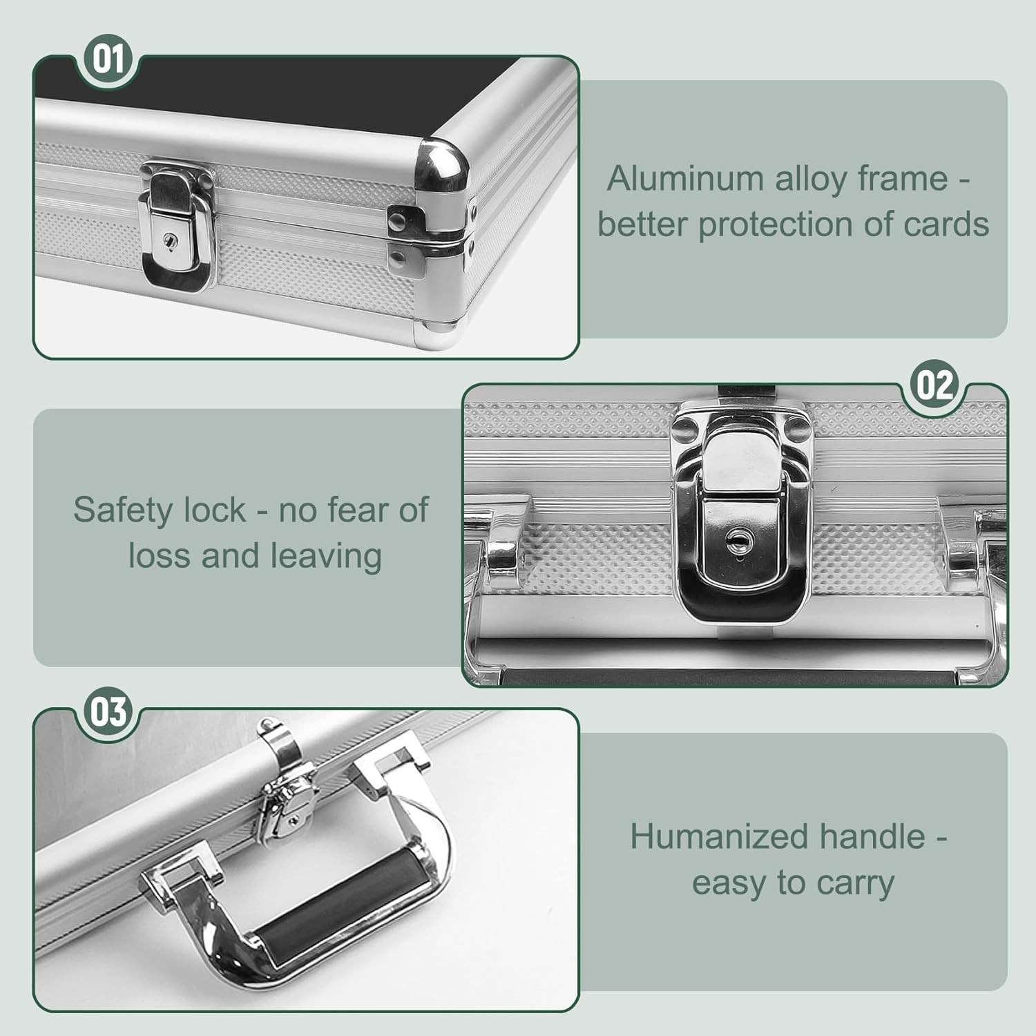 Large 34″x22″ Tabletop Aluminum Display Case with Locks – Secure Your Treasures