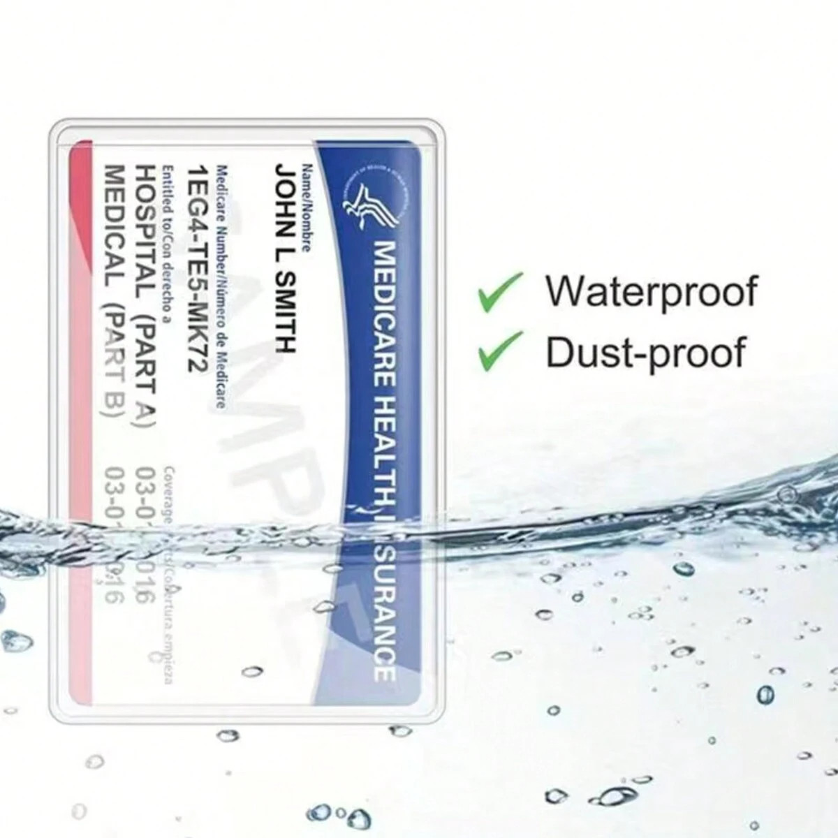 20PCS Clear PVC ID Credit Card Protector Sleeves Medical Card SSN Secure Covers