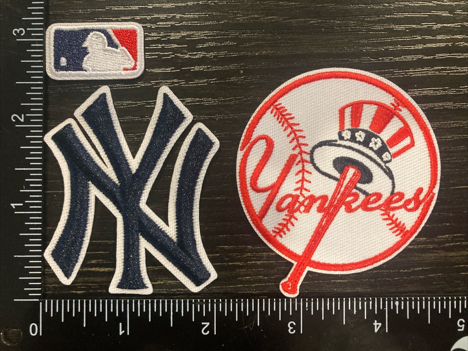 NEW YORK YANKEES LOT SET OF 3 MLB BASEBALL IRON ON PATCHES