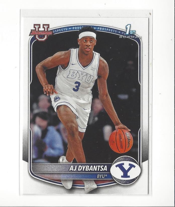 2025-26 Bowman University Prospects #BPP1 AJ Dybantsa Rookie BYU Wizards