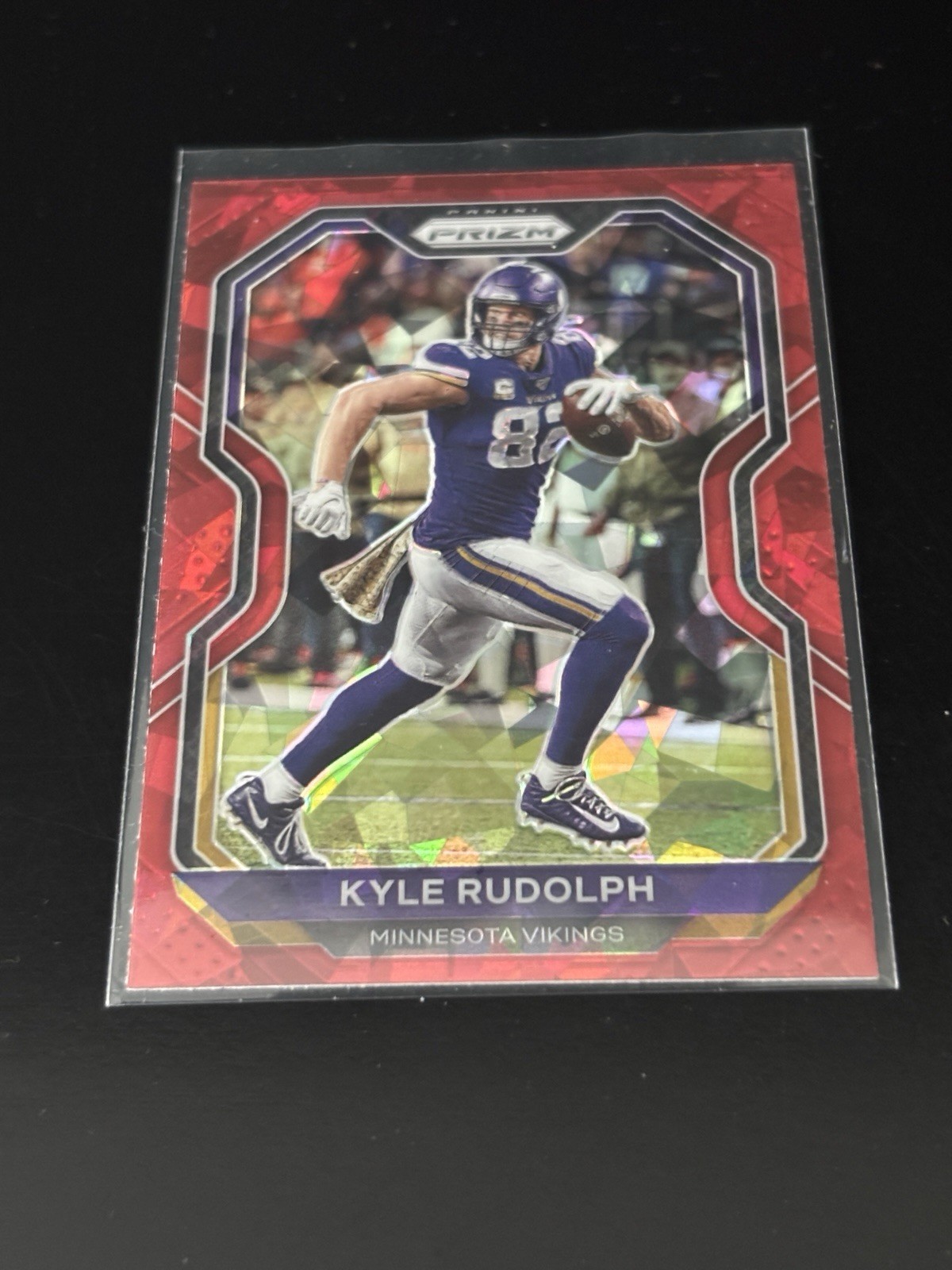 Kyle Rudolph 2020 Panini Prizm Red cracked ice Prizm Football Card Vikings 217