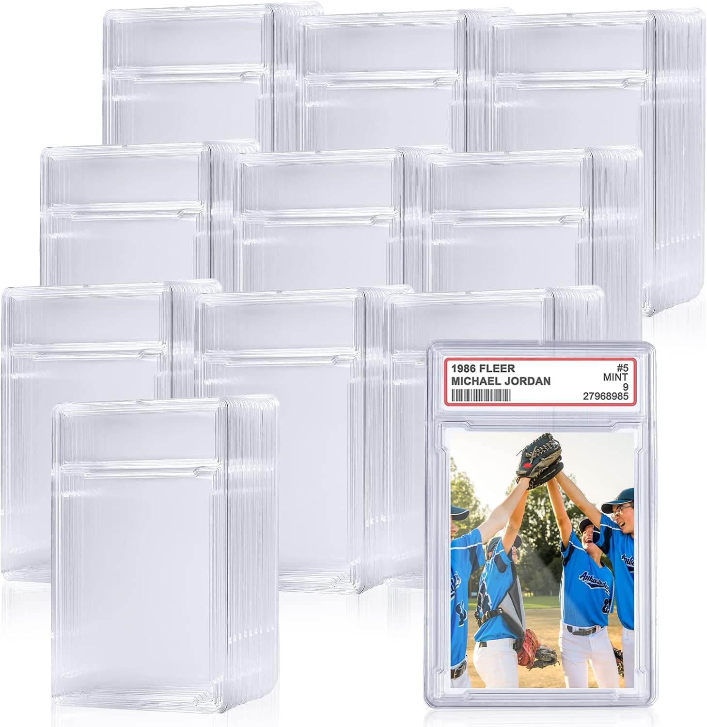 Trading Card Protector Case Baseball Card Holder with Label Position Hard Sleeve