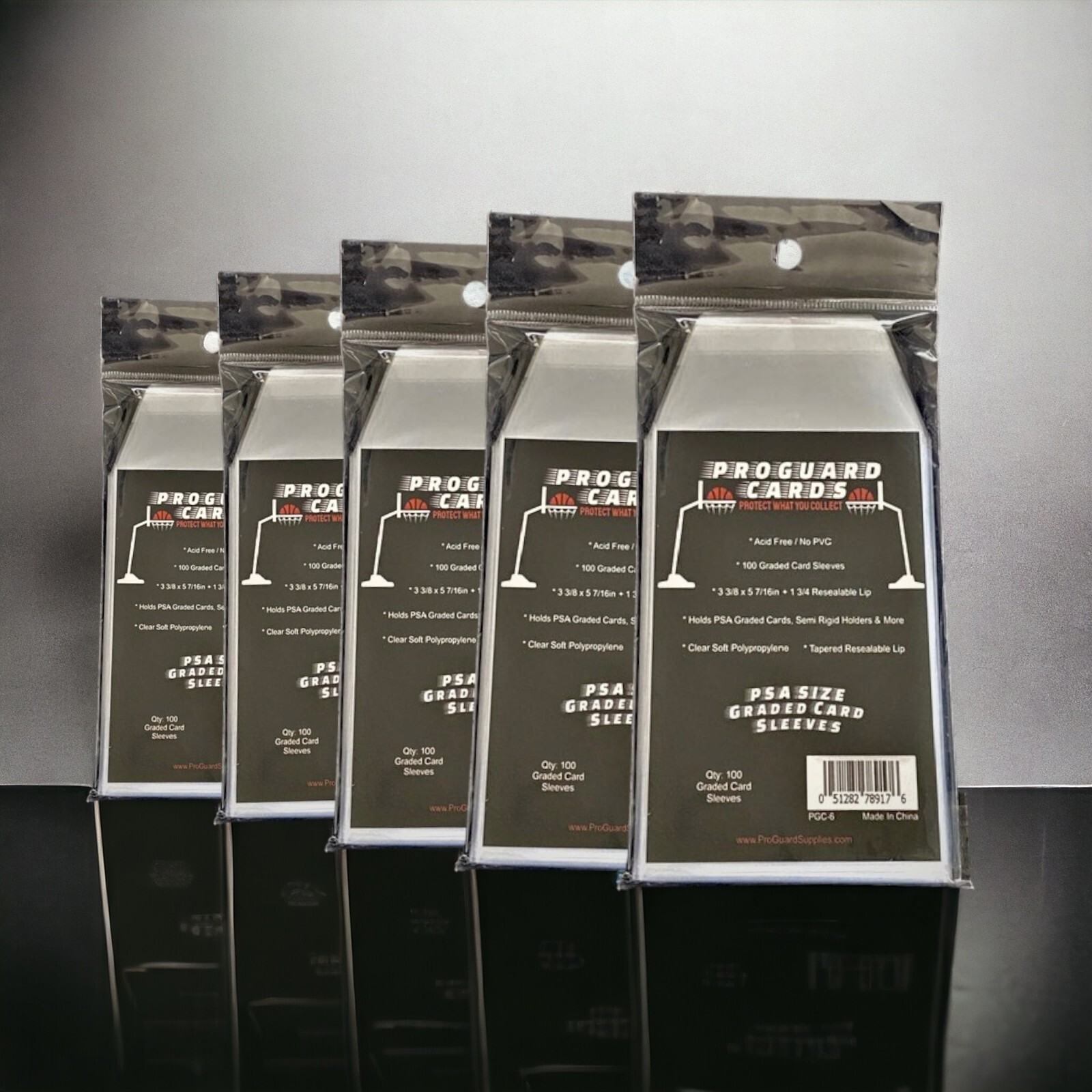 5pks PSA Graded Card Sleeves Perfect Snug Fit for PSA Slabs & More 500 Sleeves