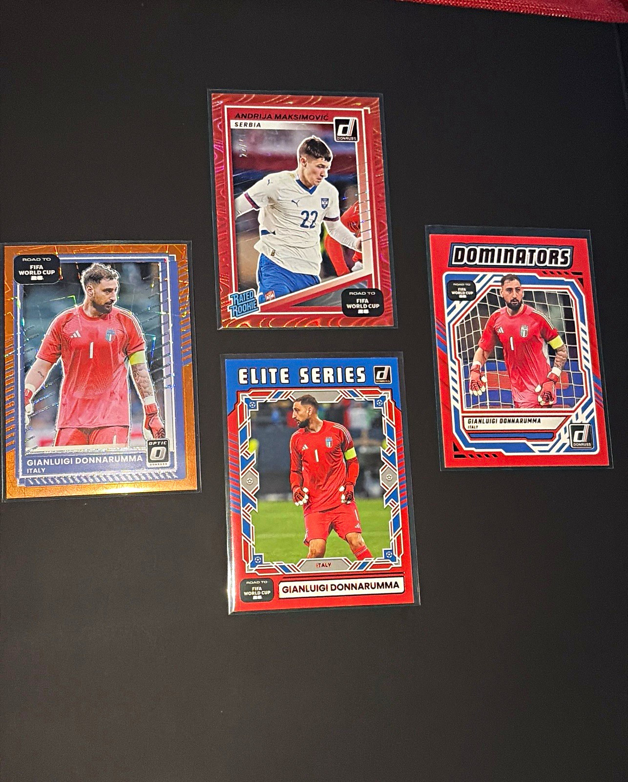 Panini 2025-26 Donruss Road to FIFA WC 26 Lot (4) Donnarumma /199~Maksimović /79