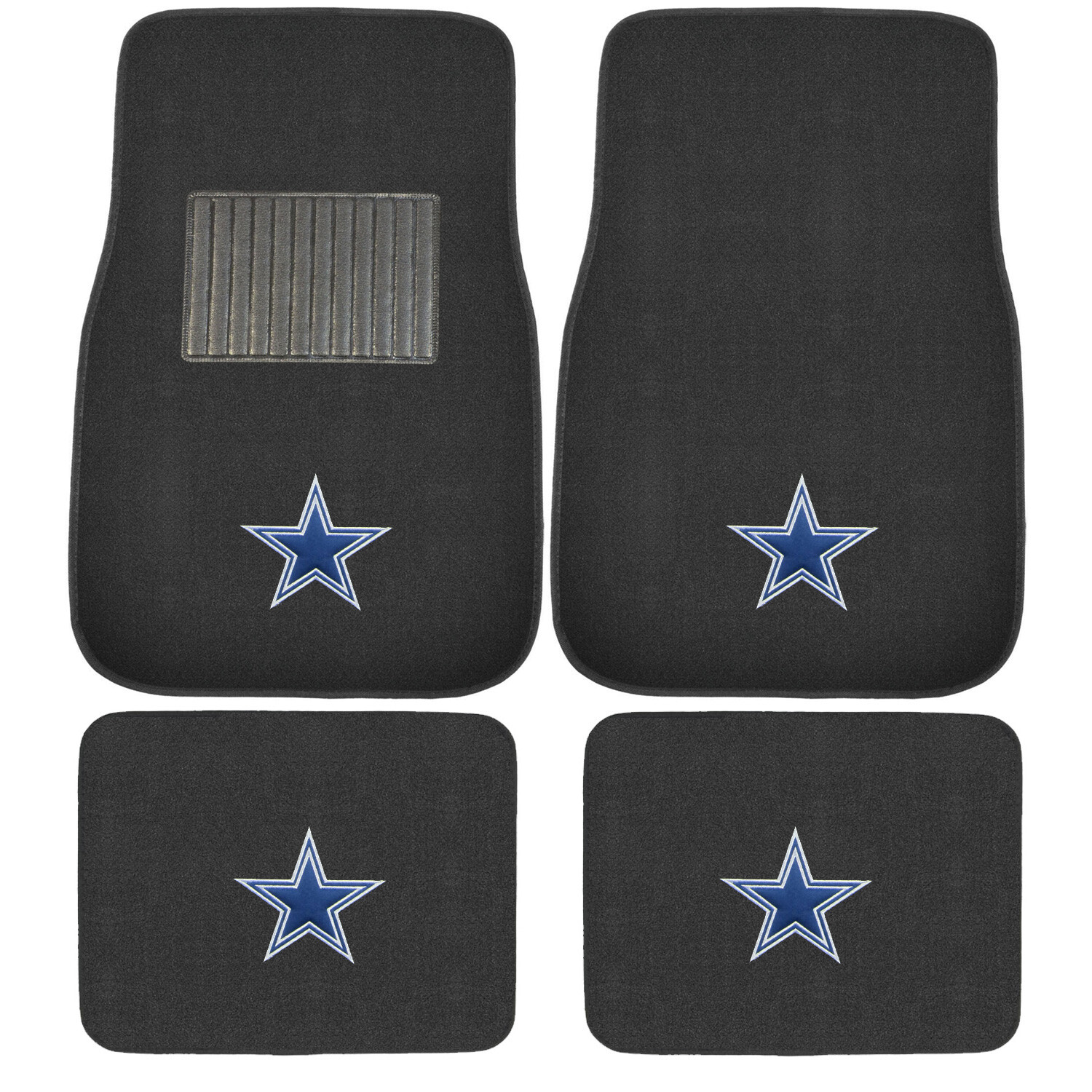 New 4pcs NFL Dallas Cowboys Car Truck Front Rear Carpet Floor Mats Set