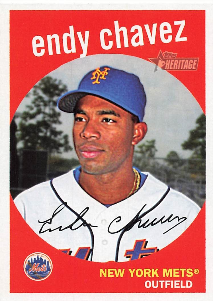 ENDY CHAVEZ 2008 TOPPS HERITAGE BASEBALL HI NUMBERS #661