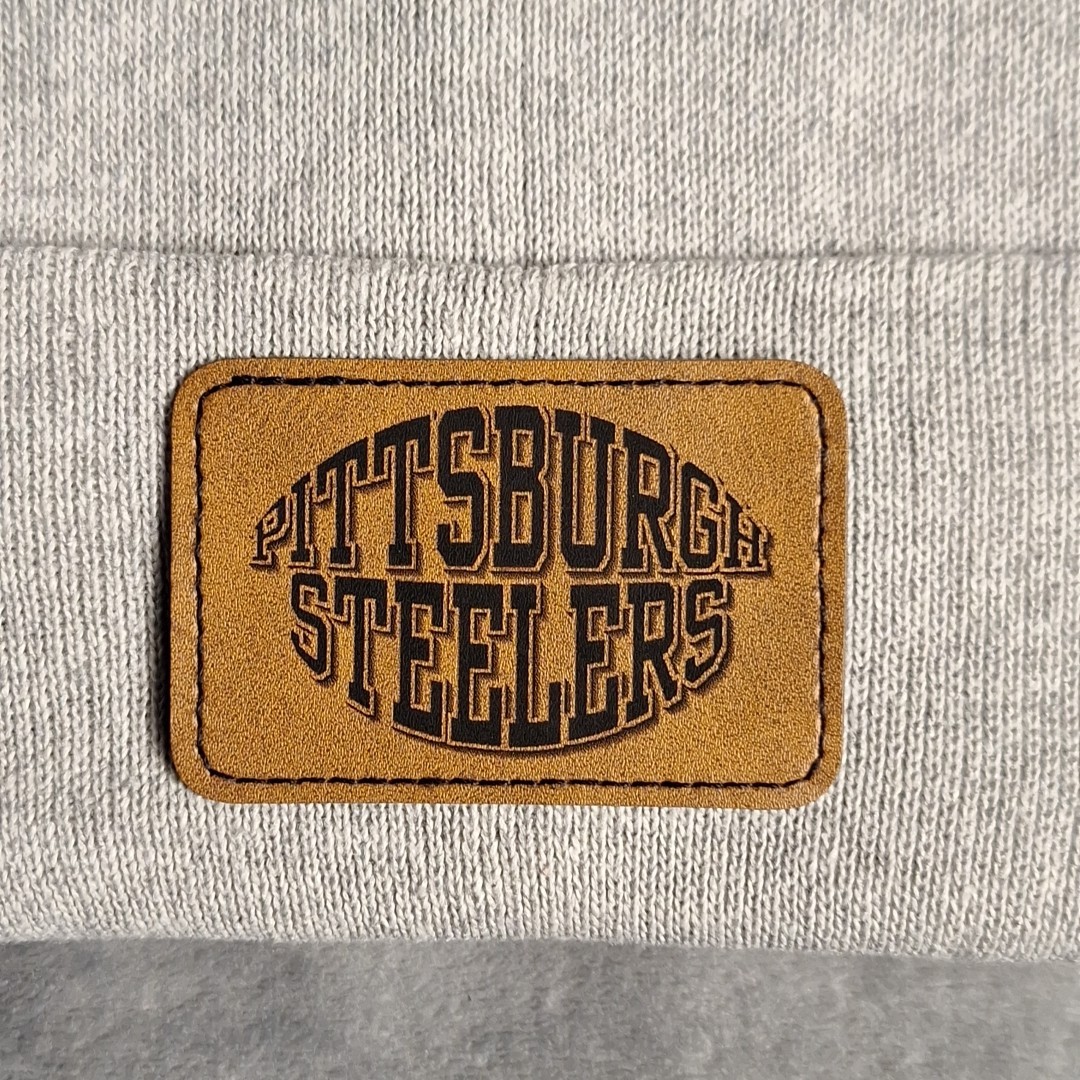 Steelers Leather Rectangle Patch NFL (Patch Only)