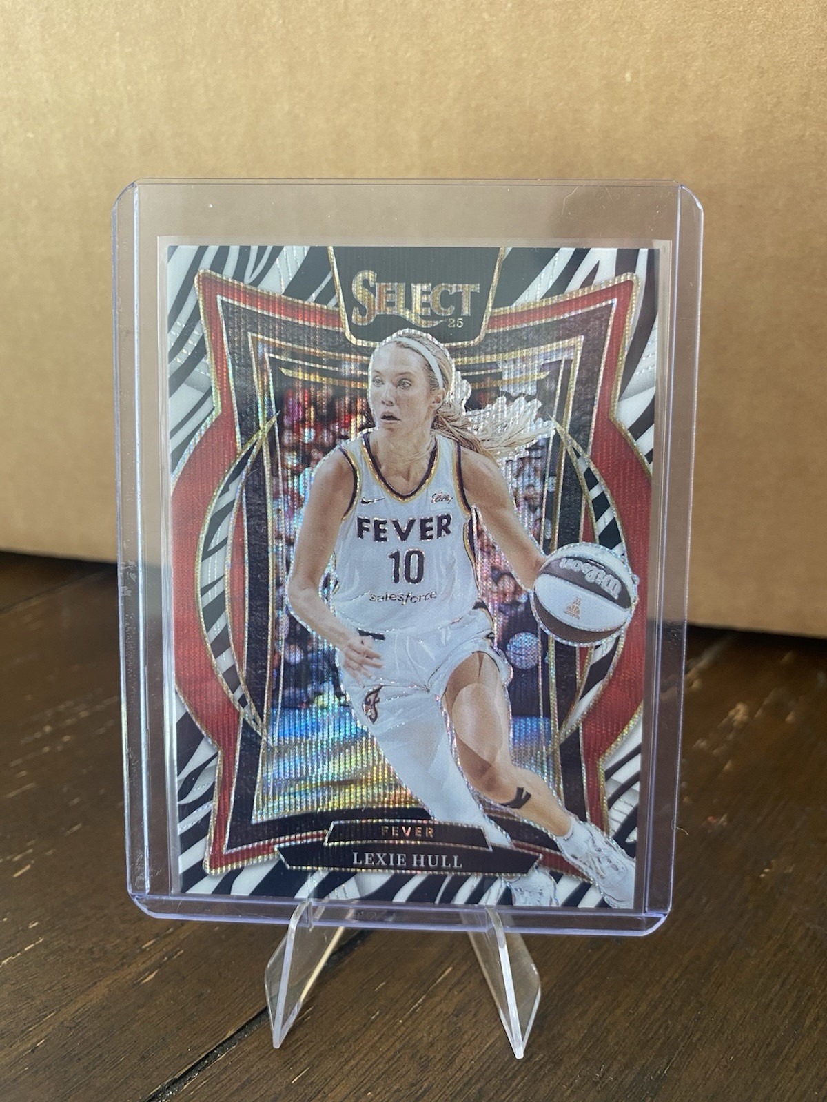 Lexie Hull 2025 Panini Select WNBA Concourse Zebra Prizm SSP Fever