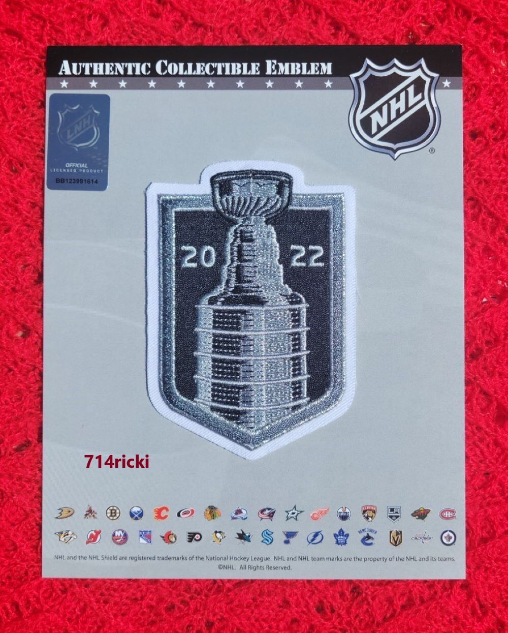 2022 Stanley Cup Final Finals Patch Colorado Avalanche vs Tampa Bay Lightning