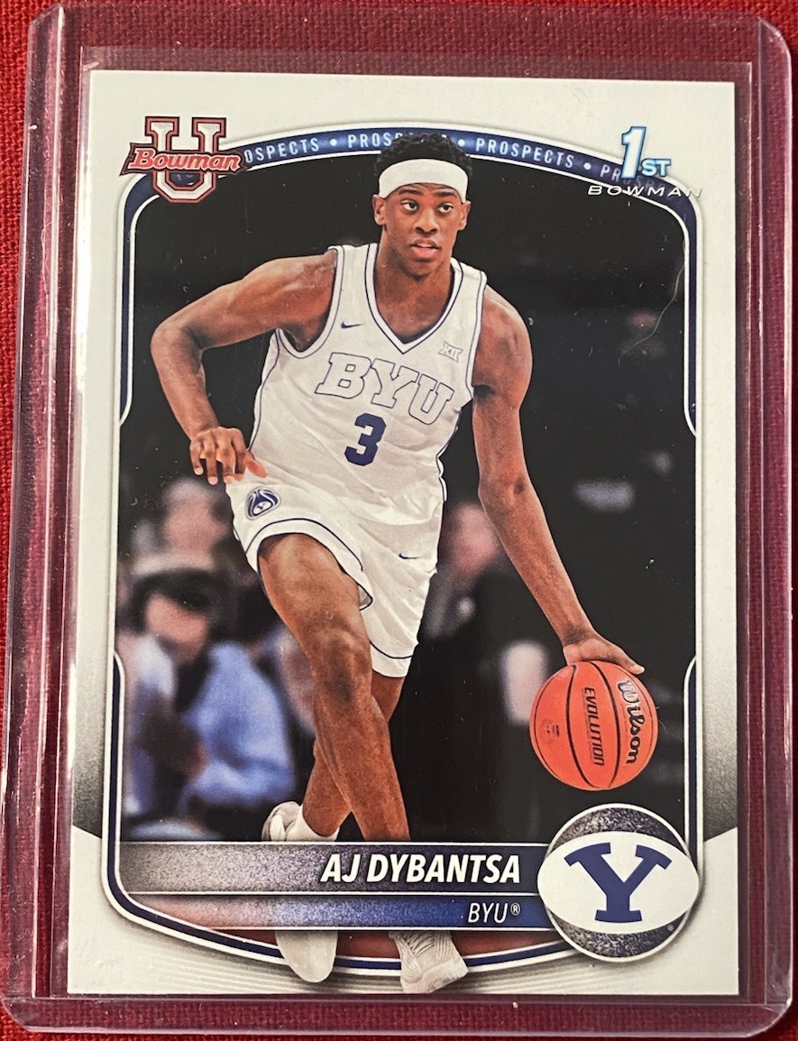 2025-26 Bowman AJ Dybantsa 1st Prospect Rookie BYU NBA Draft BPP-1 w/Top Loader