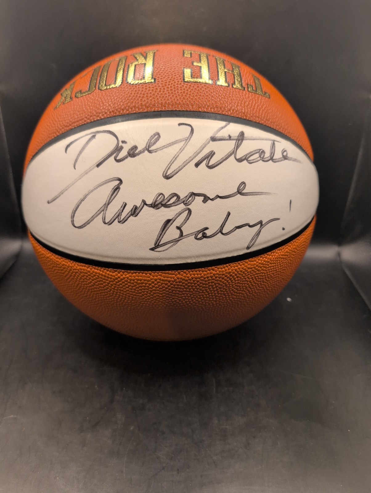 Dick Vitale Autographed Signed – The Rock – Awesome Baby – Full Size Basketball