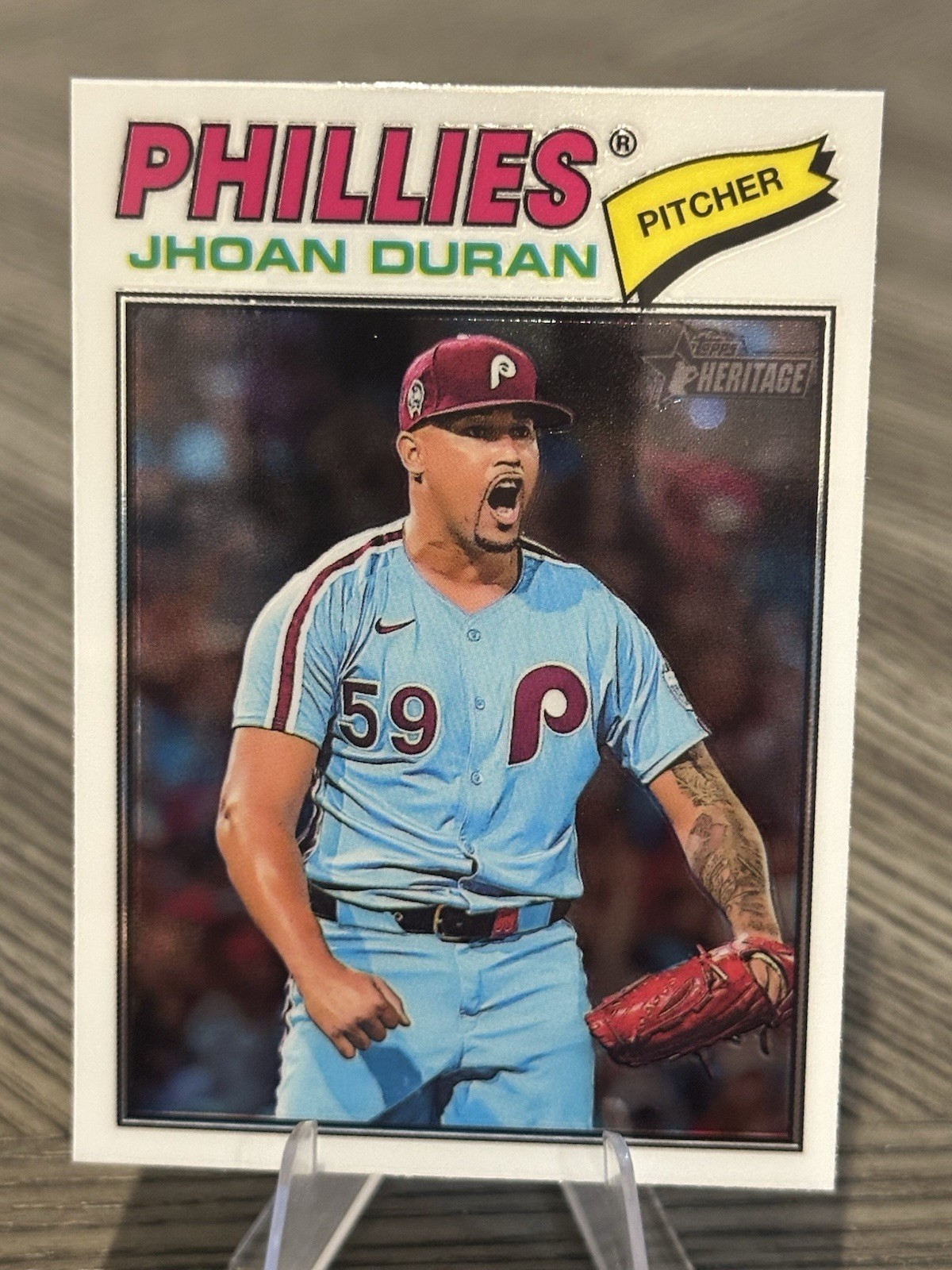 2026 Topps Heritage Jhoan Duran #14 Chrome Philadelphia Phillies