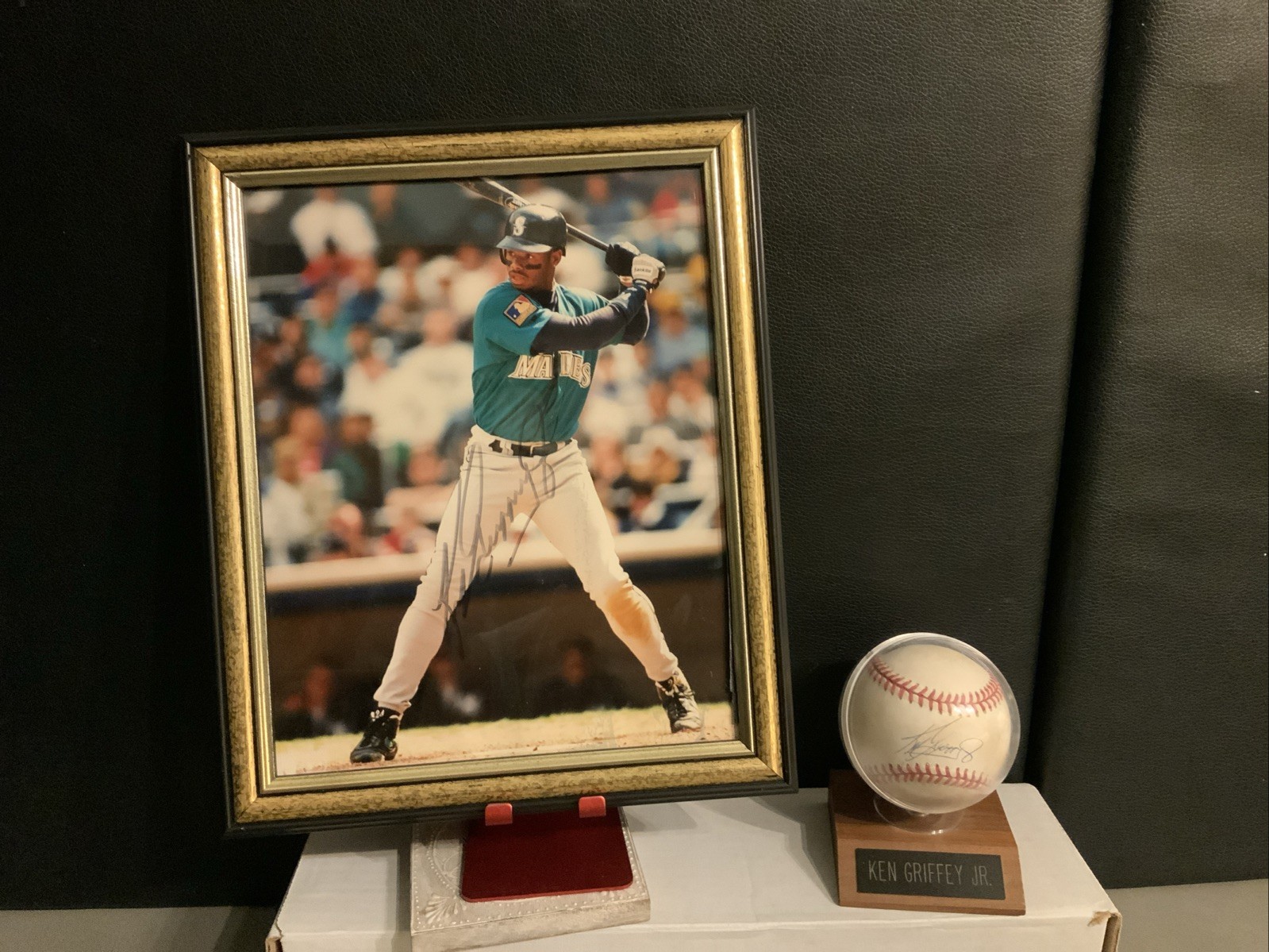 Ken Griffey Jr Seattle Mariners Reds Autographed Baseball & Photo #22100