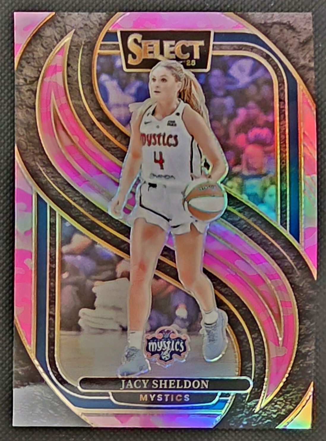 2025 Panini Select WNBA Jacy Sheldon Pink Camo /175 #198 Mystics