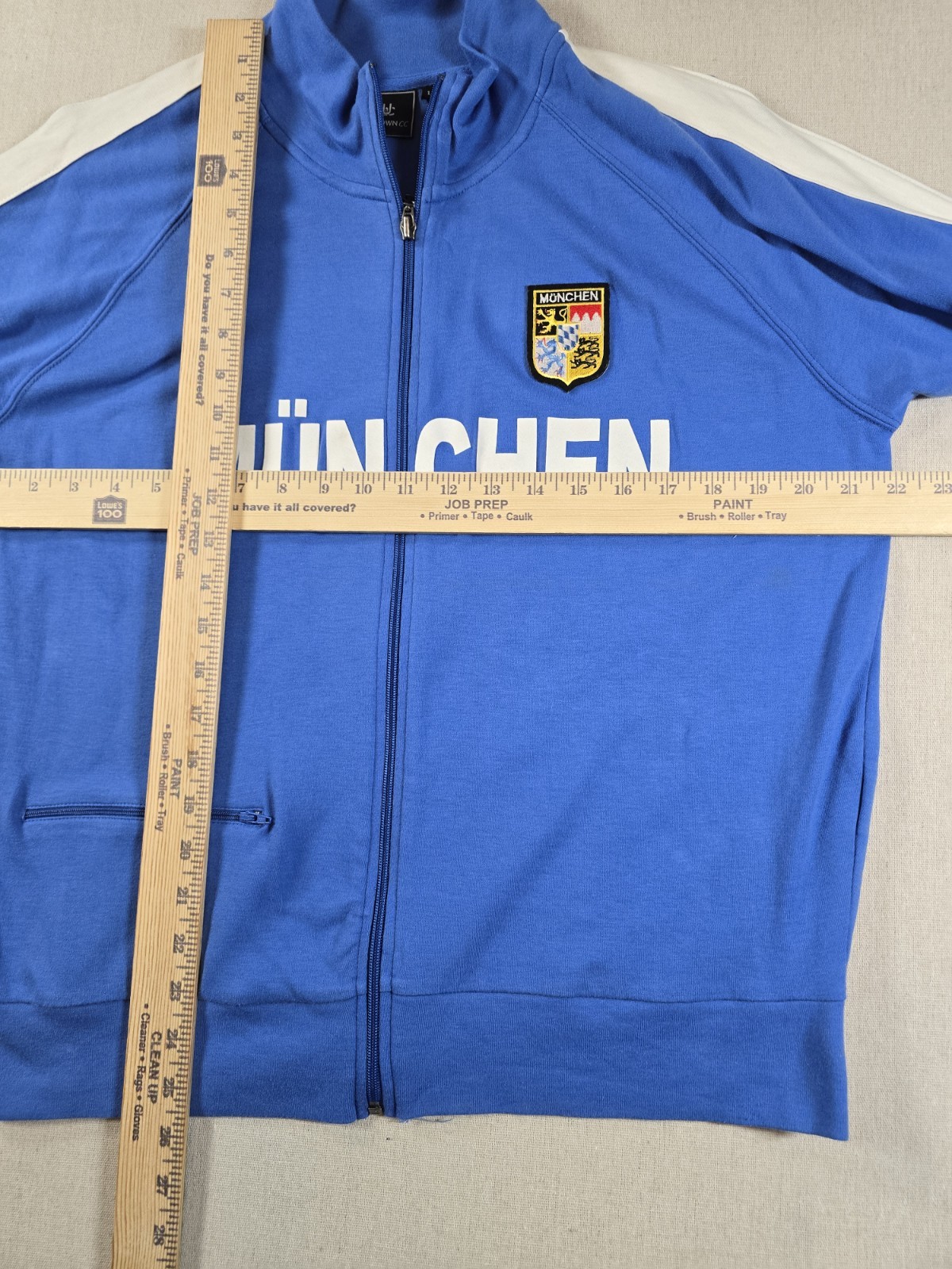 Munchen Unknown CC Men’s Blue Full-Zip Track Jacket with Patch Germany Size L
