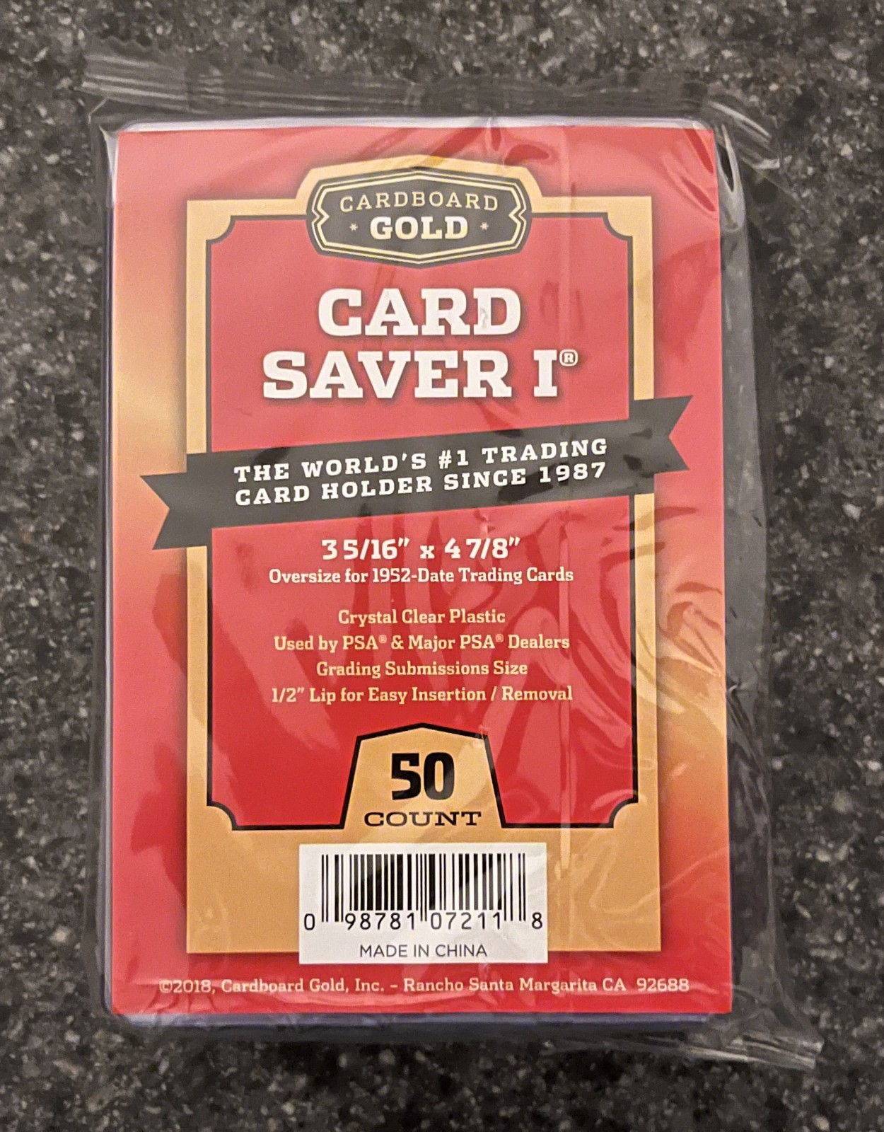 50 Count Cardboard Gold Card Saver 1 – Sealed Packs Free Ship!