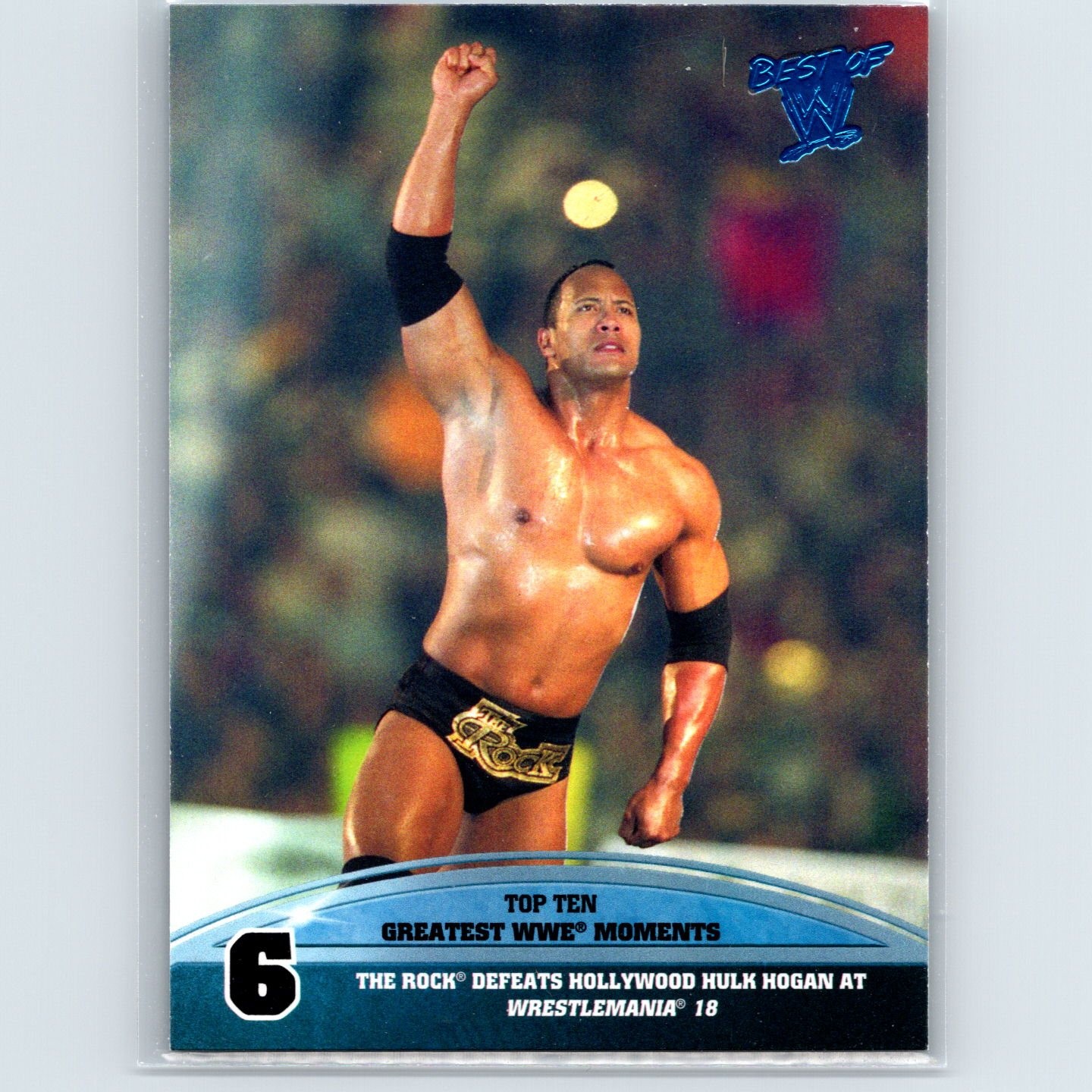 2013 Topps Best of WWE The Rock Defeats Hogan #6 Top 10 Greatest WWE Moments