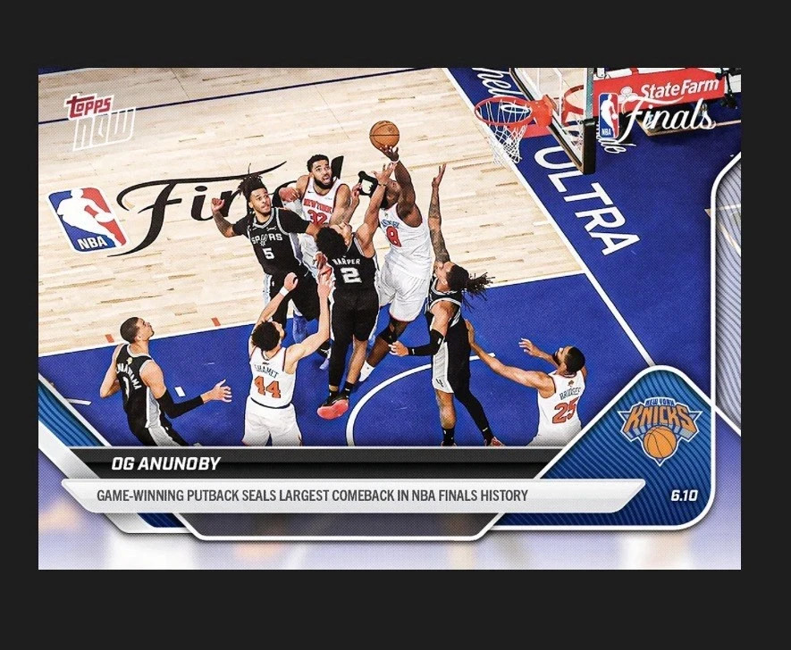 2025-26 NBA Topps Now #336 OG Anunoby New York Knicks NBA Finals – PRESALE🔥