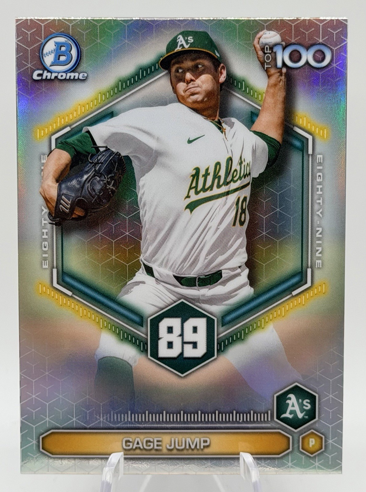 2026 Bowman GAGE JUMP Top 100 Insert #BTP-89 Bowman Prospect #89 Athletics
