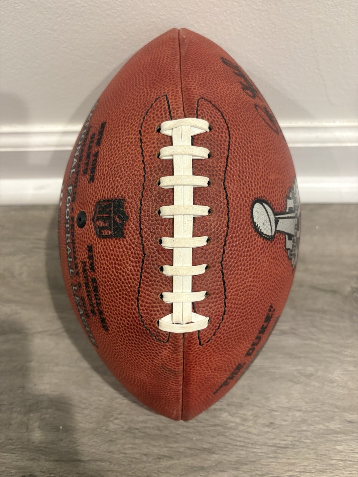 NFL Authentic Leather Wilson “The Duke” Football Super Bowl XLVI Giants Patriots