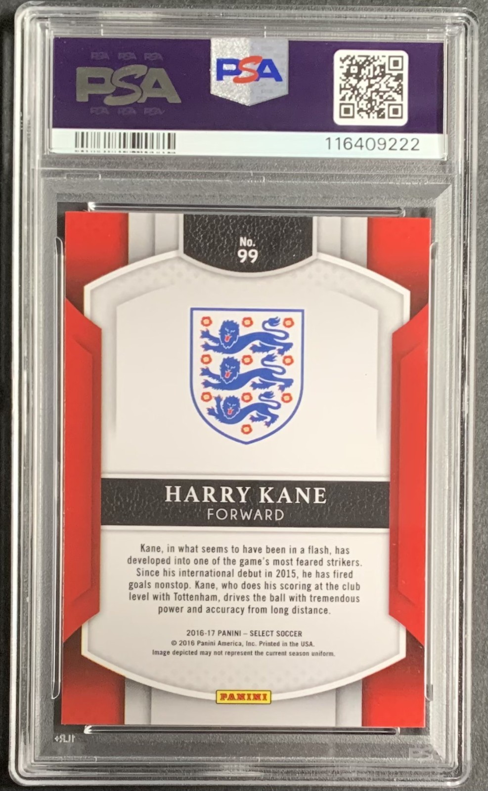 2016 #99 Panini Select Harry Kane Multi-Color Prizm Soccer Card PSA GEM MT 10