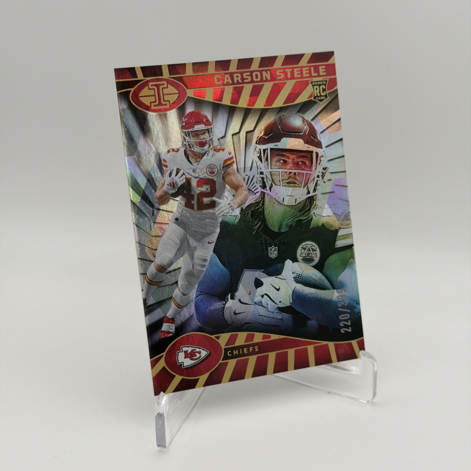 2024 Panini Illusions – Carson Steele #44 Trophy Collection Cubic /399 (RC)