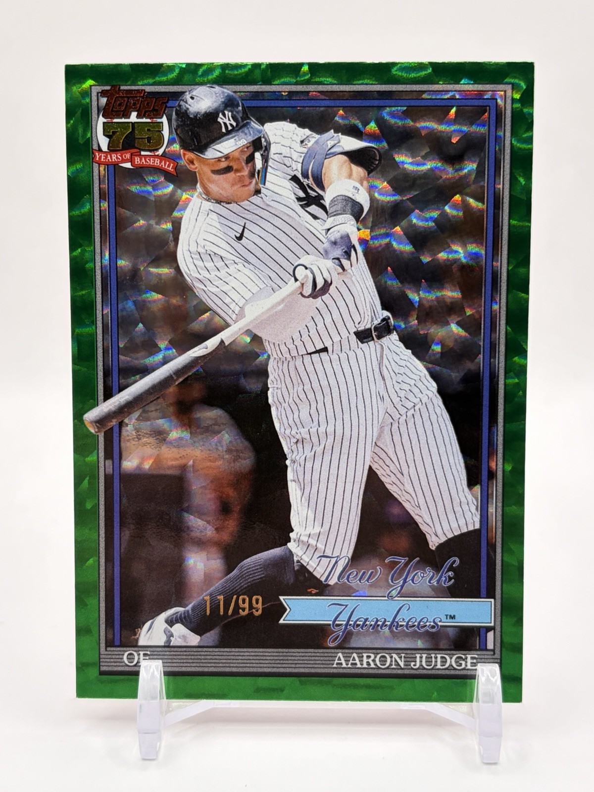 2026 Topps Series 1 Aaron Judge #T91-34 Green Foil /99