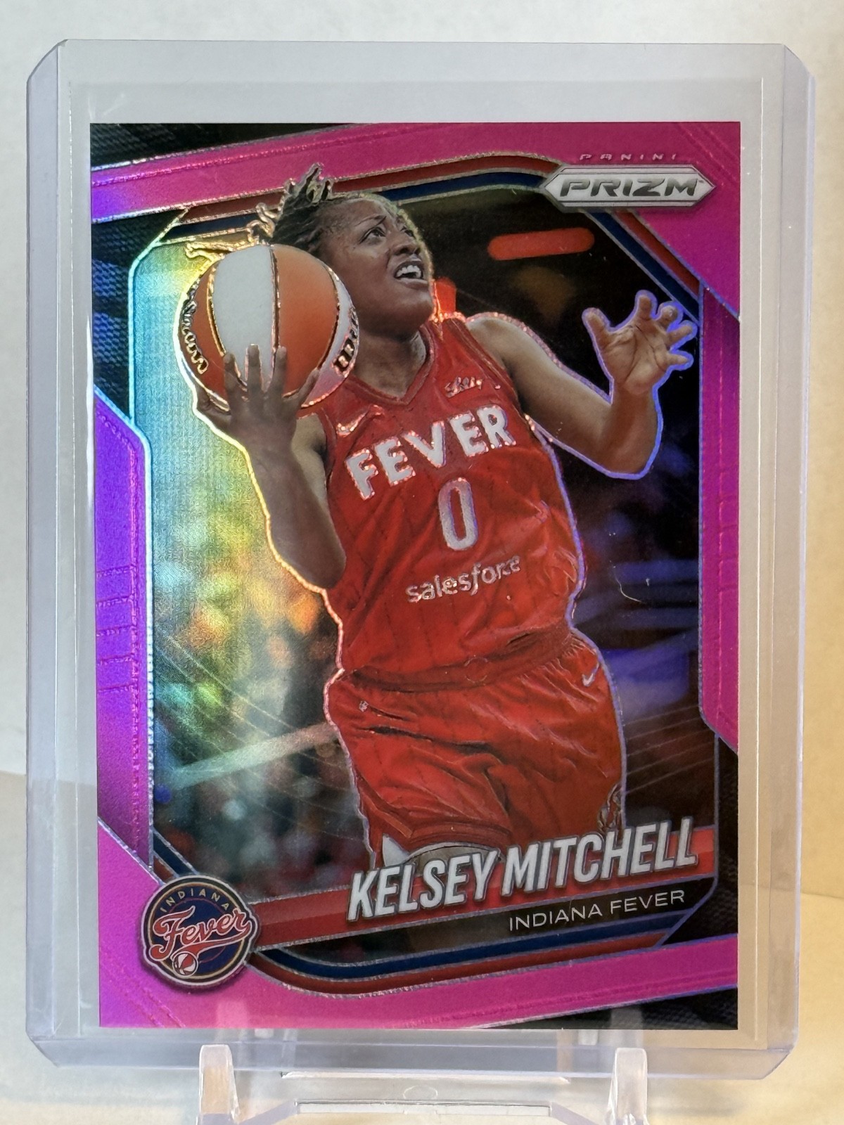 Kelsey Mitchell 2025-26 Panini Prizm WNBA Pink /175 #35 Indiana Fever