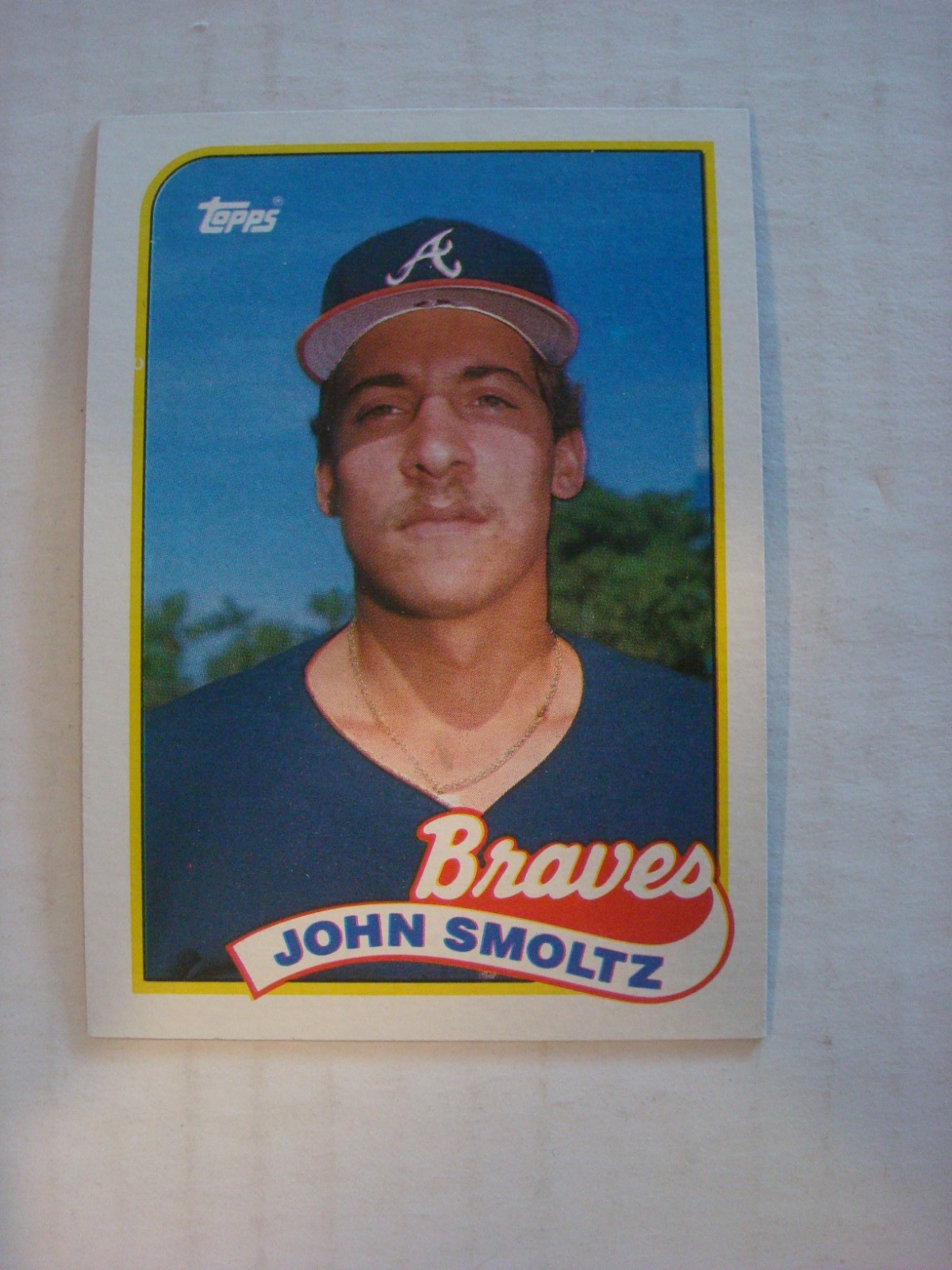 1989 Topps John Smoltz Rookie #382 Atlanta Braves RC