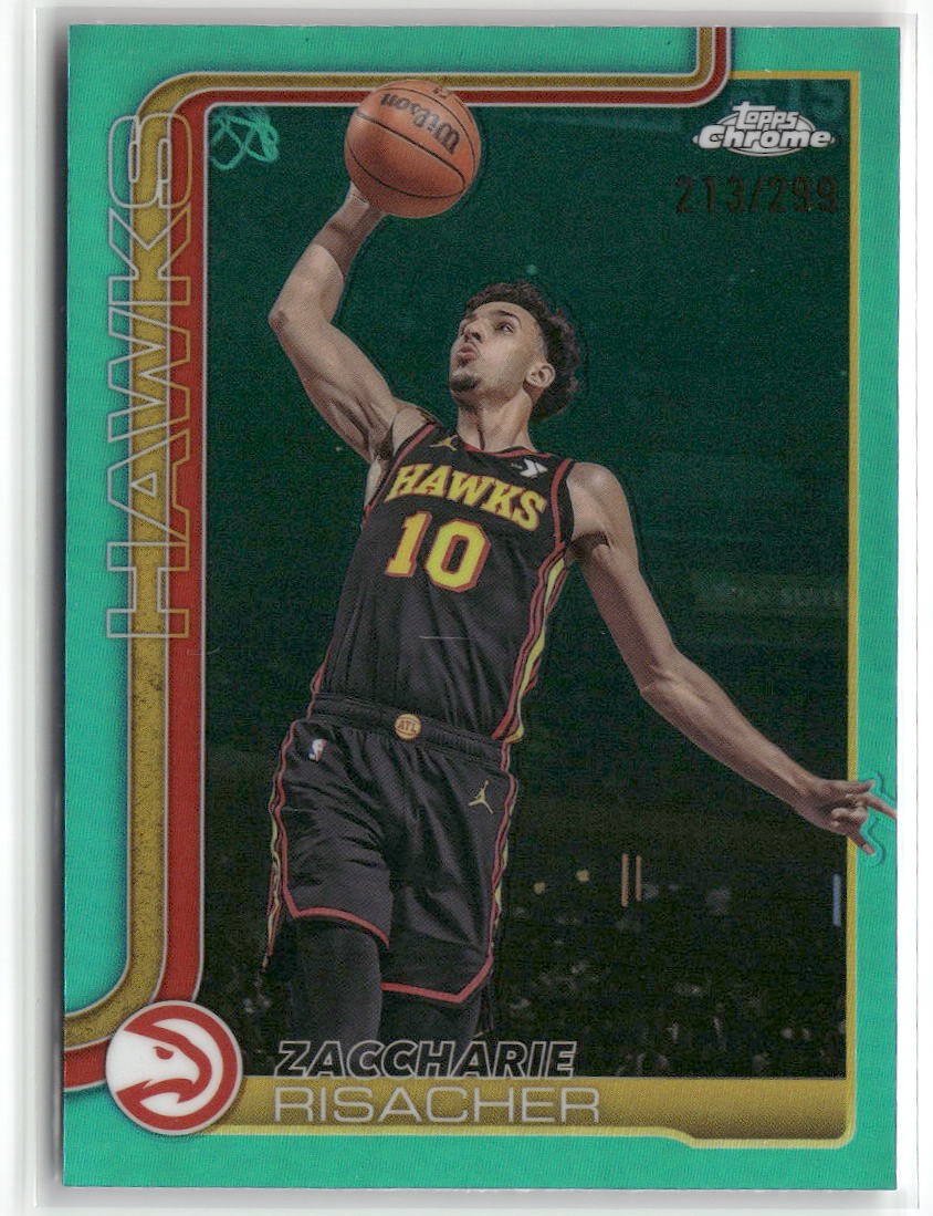 2025-26 Topps Chrome #2 Zaccharie Risacher Teal Refractor #/299 ☘️249