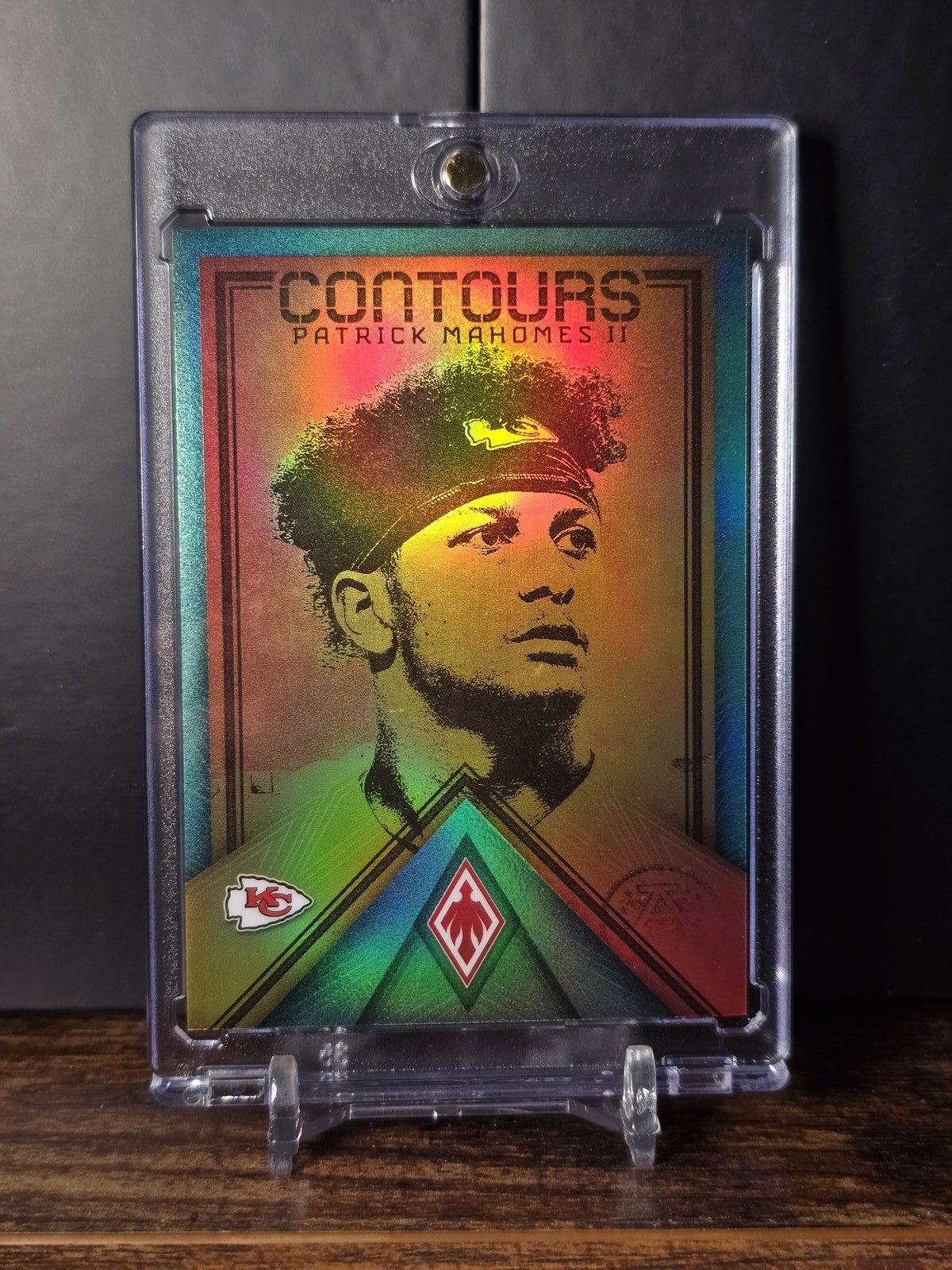 2022 Panini Phoenix #CT-1 Patrick Mahomes II Contours Teal #/150